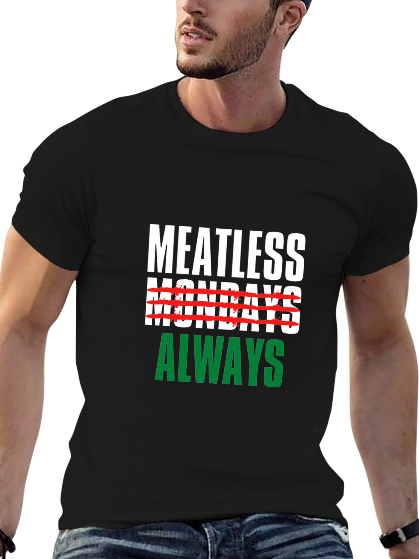Meatless Mondays Always Black T-Shirt