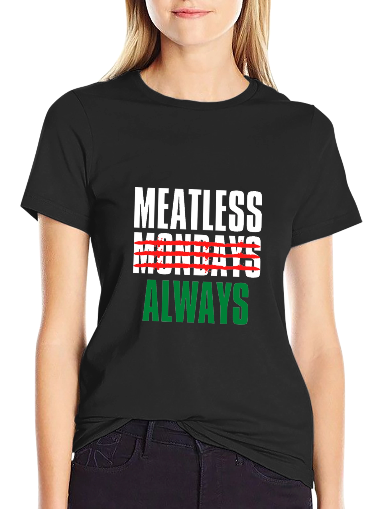 Meatless Mondays Always Black T-Shirt