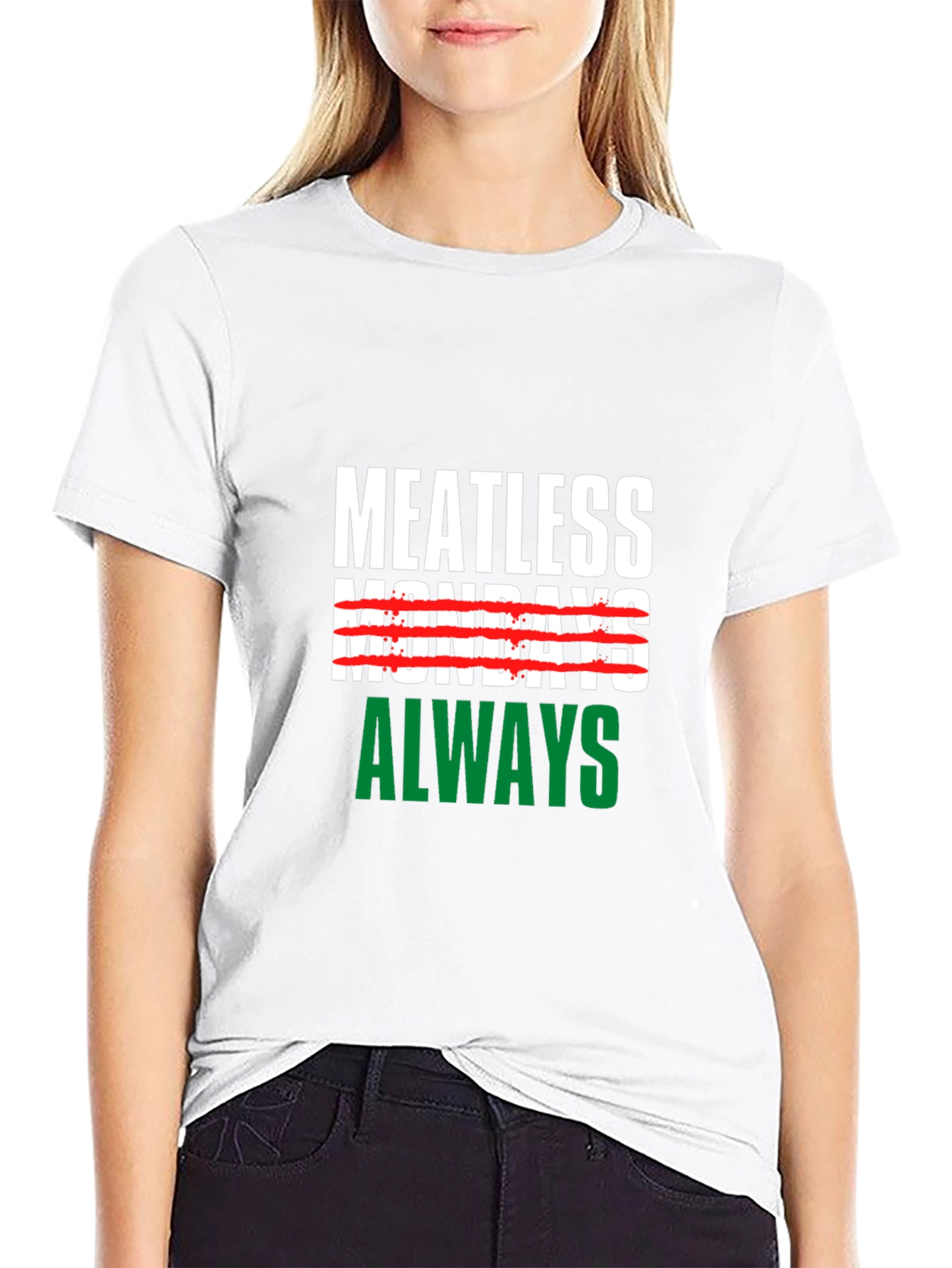 Meatless Mondays Always Black T-Shirt