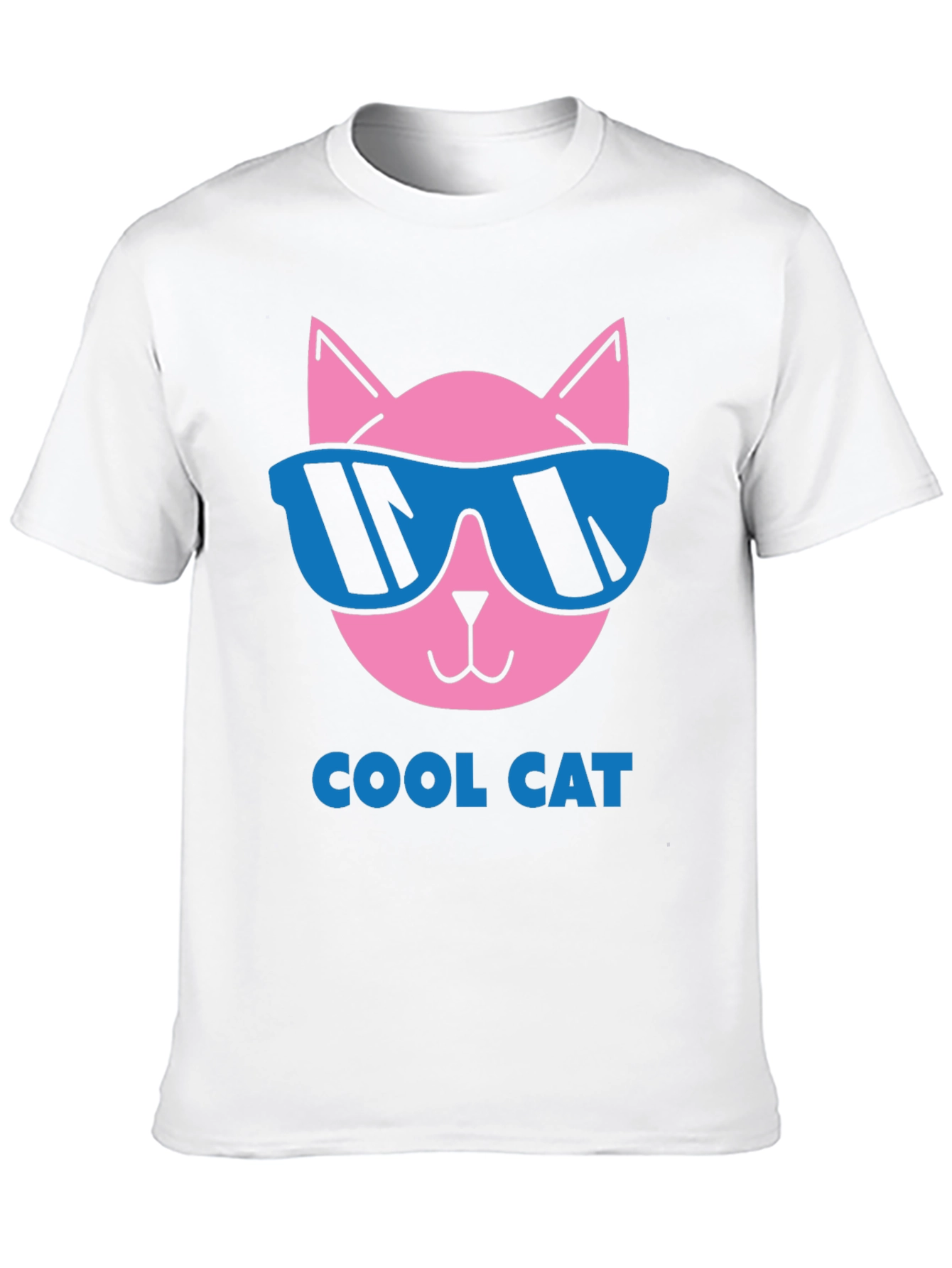 Cool Cat Graphic Tee - Black Cotton T-Shirt