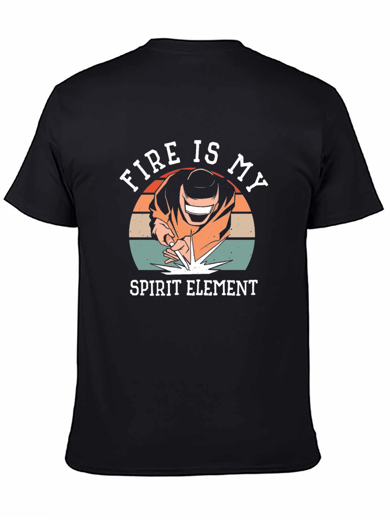 Fire Is My Spirit Element Black T-Shirt