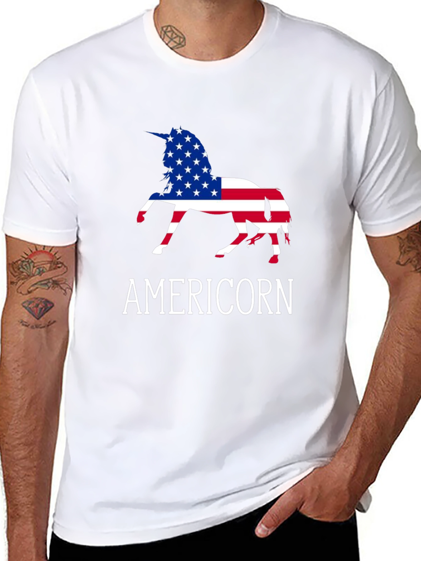 Americorn USA Flag Unicorn T-Shirt
