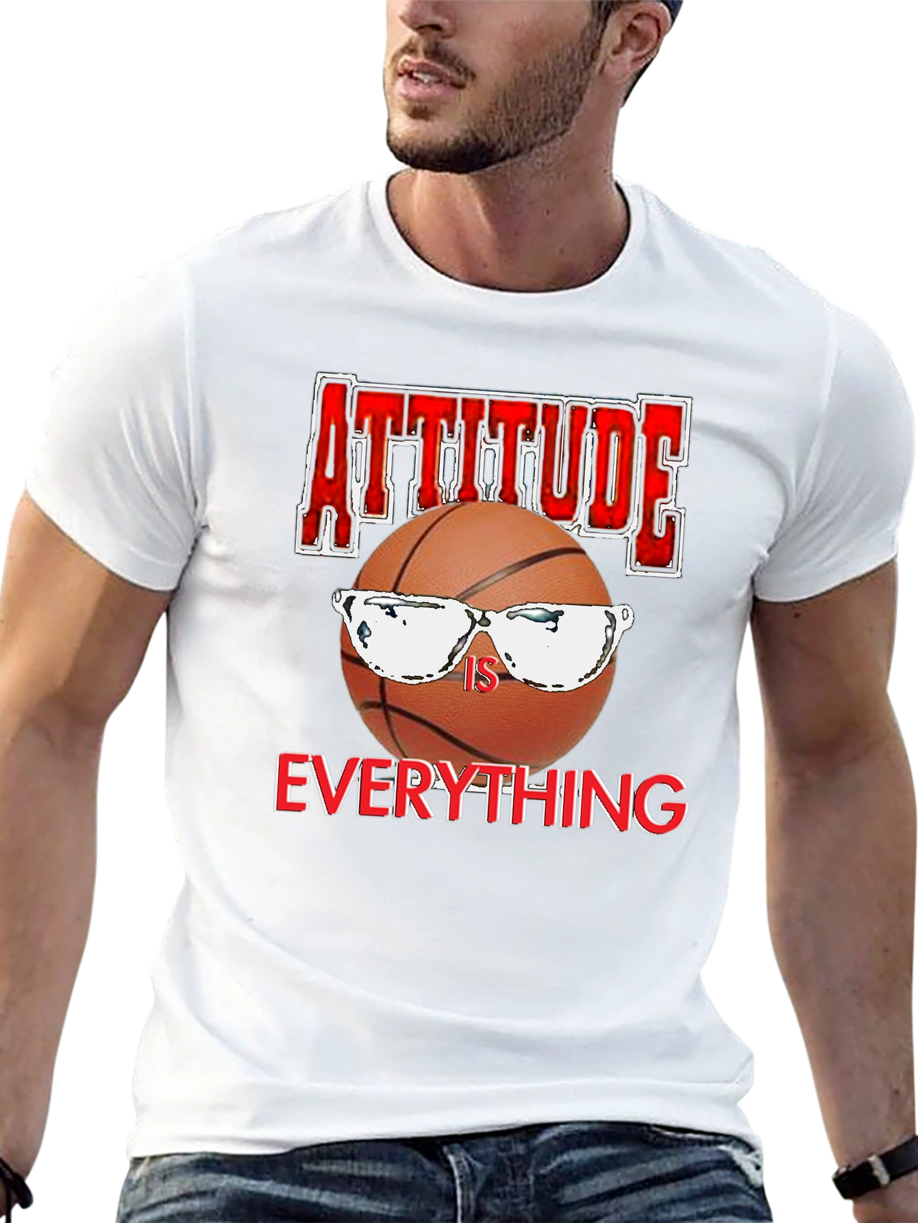 Attitude Is Everything Basketball Graphic T-Shirt
