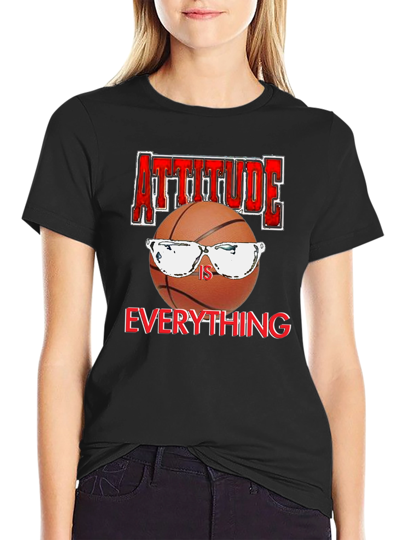 Attitude Is Everything Basketball Graphic T-Shirt