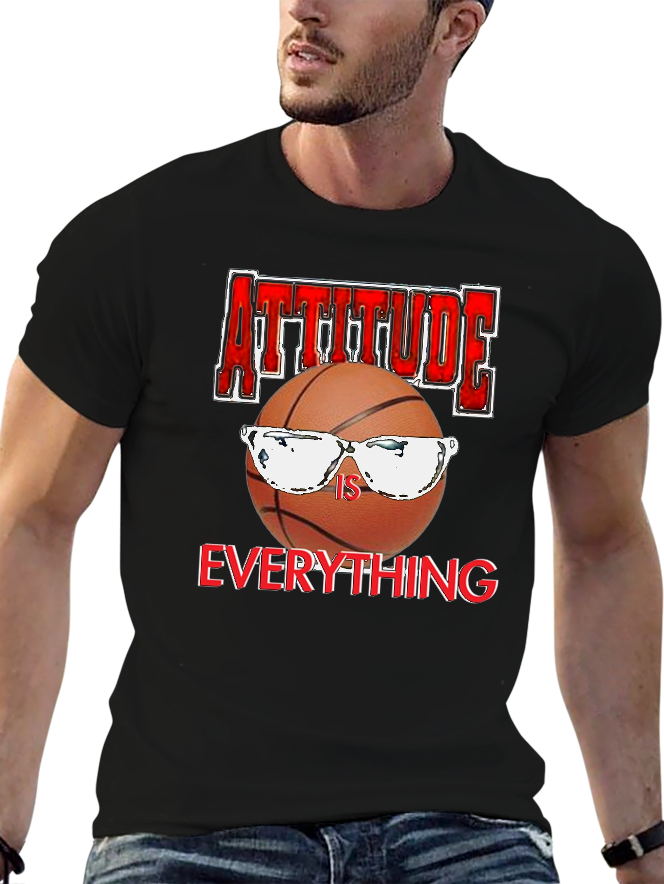 Attitude Is Everything Basketball Graphic T-Shirt