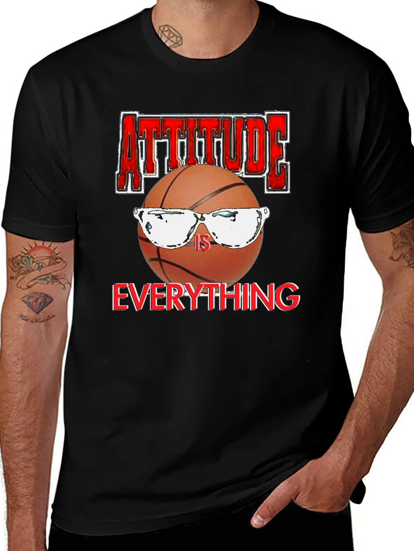 Attitude Is Everything Basketball Graphic T-Shirt