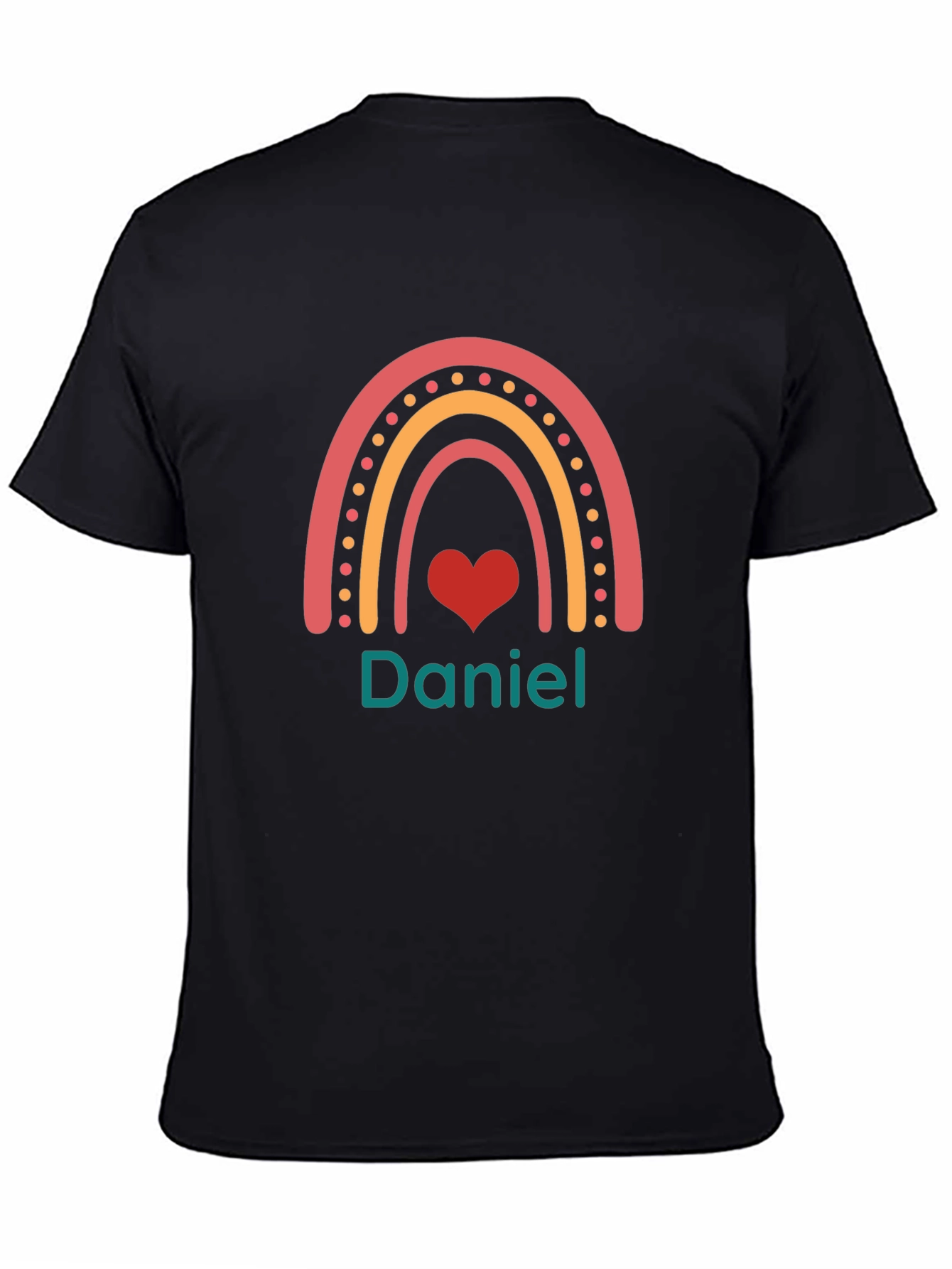 Personalized Rainbow Heart T-Shirt - Daniel