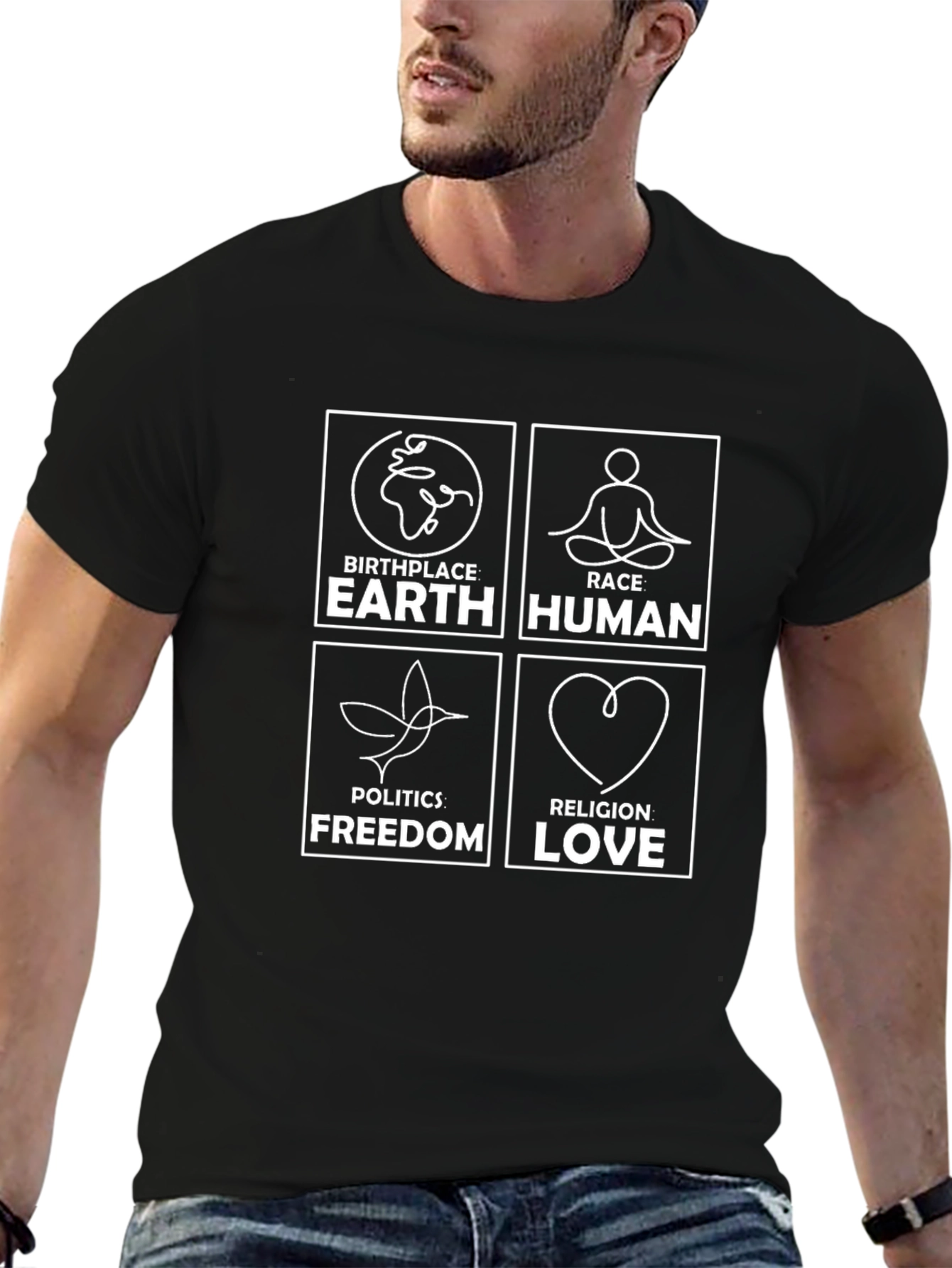 Birthplace Earth Race Human Graphic T-Shirt