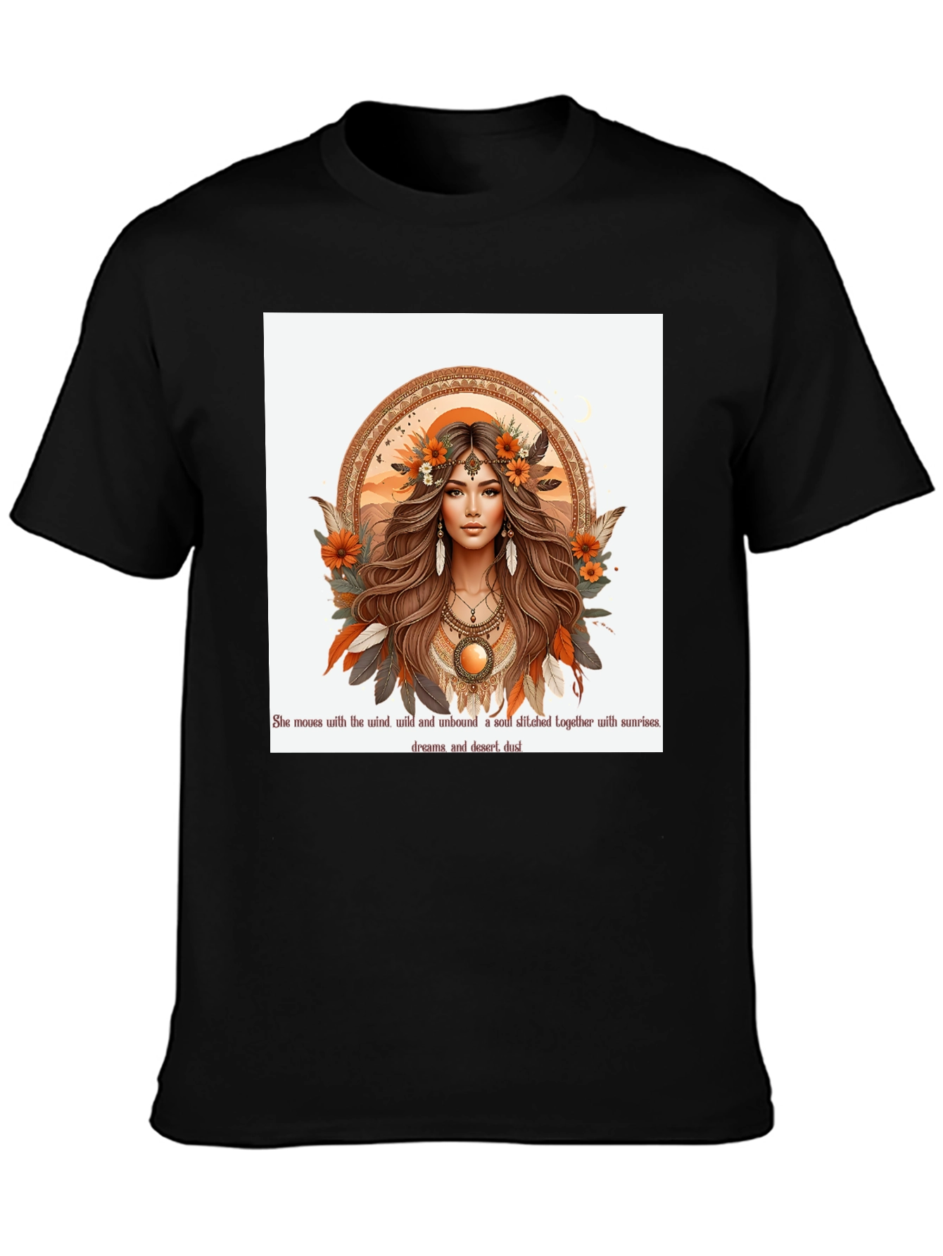 Boho Woman Graphic Tee - Desert Soul Design
