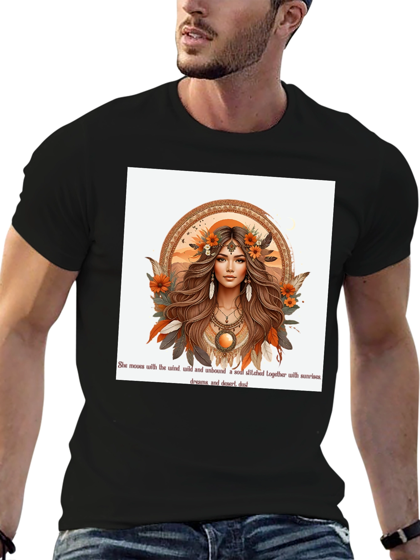 Boho Woman Graphic Tee - Desert Soul Design
