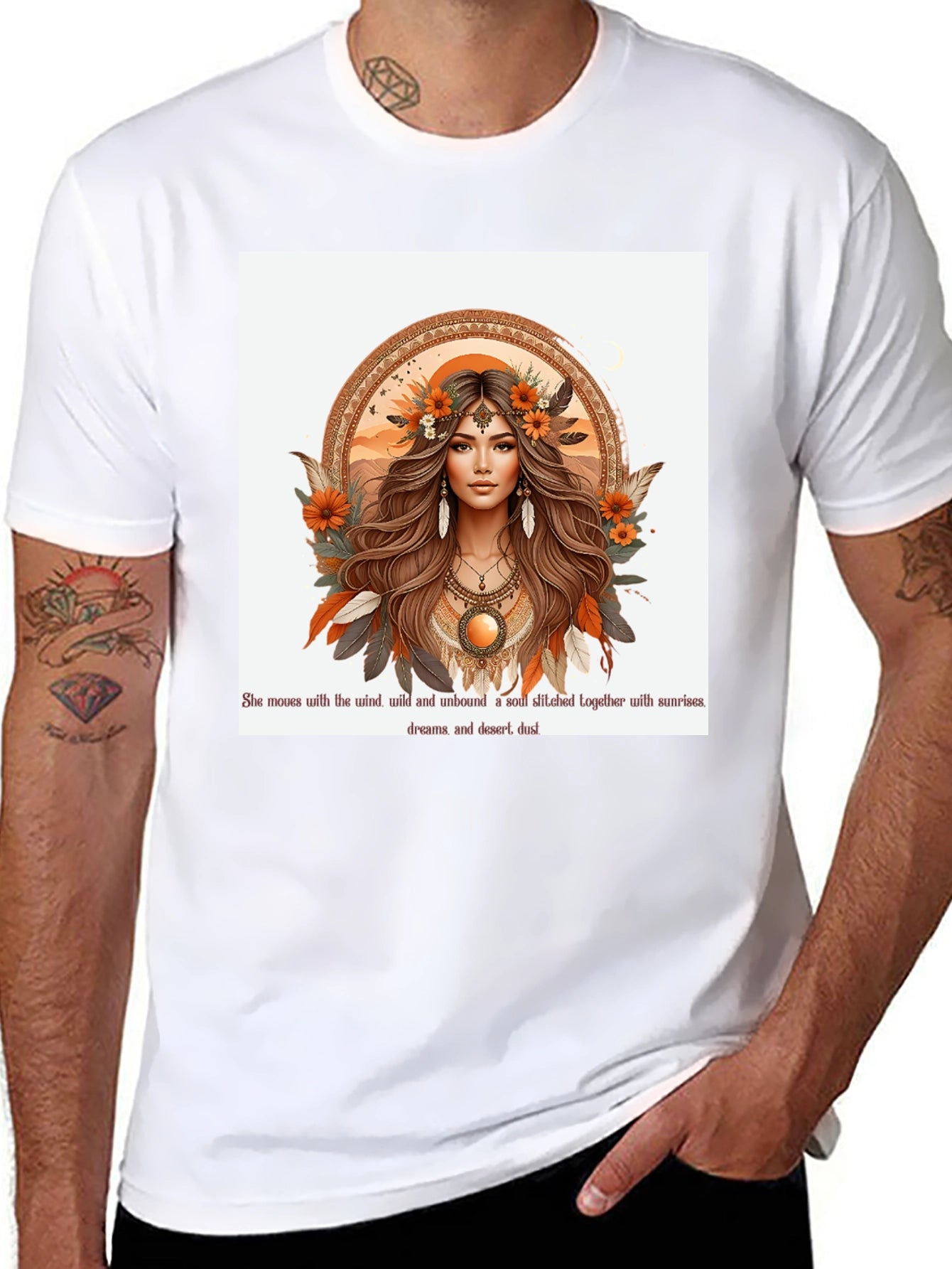 Boho Woman Graphic Tee - Desert Soul Design