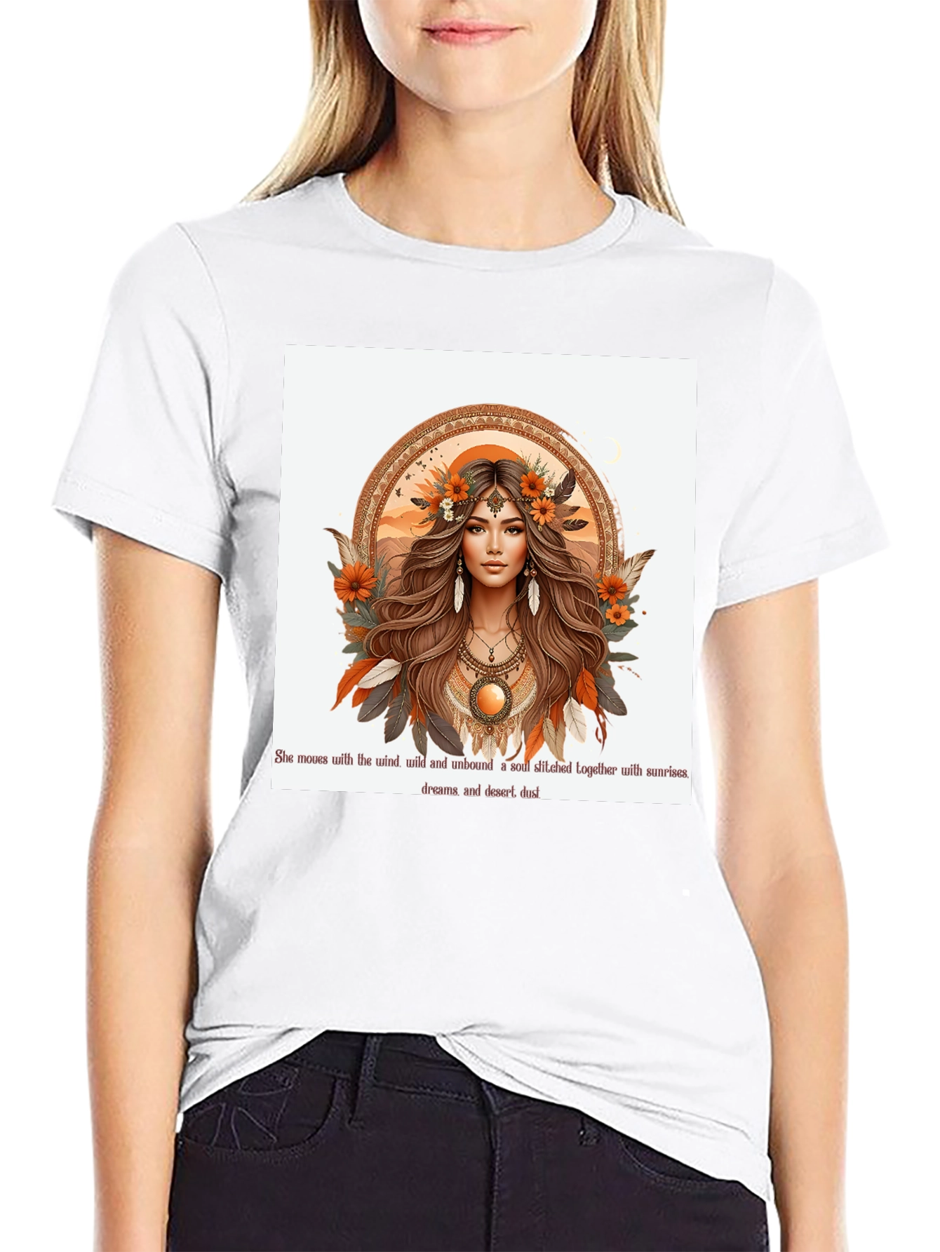 Boho Woman Graphic Tee - Desert Soul Design