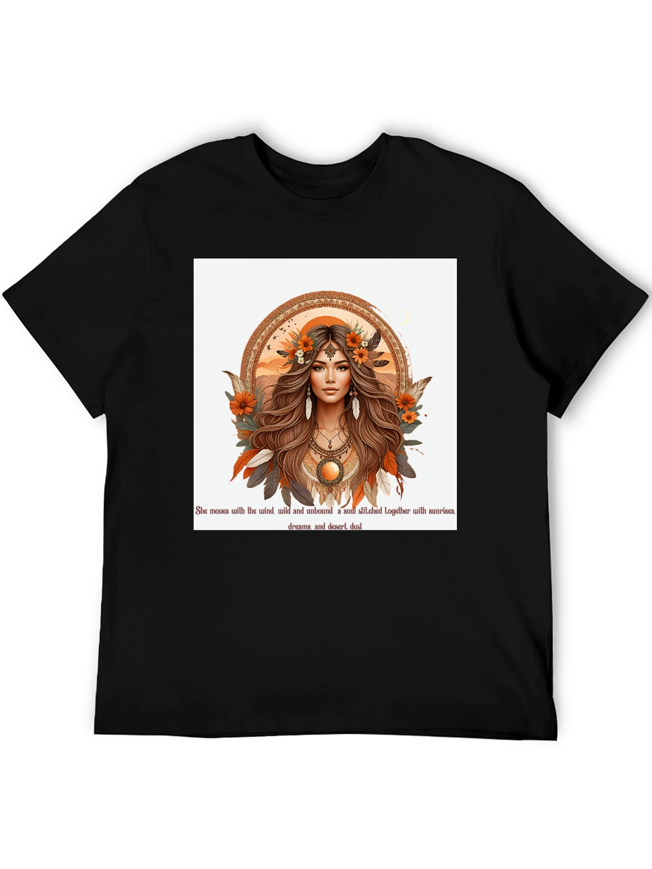 Boho Woman Graphic Tee - Desert Soul Design