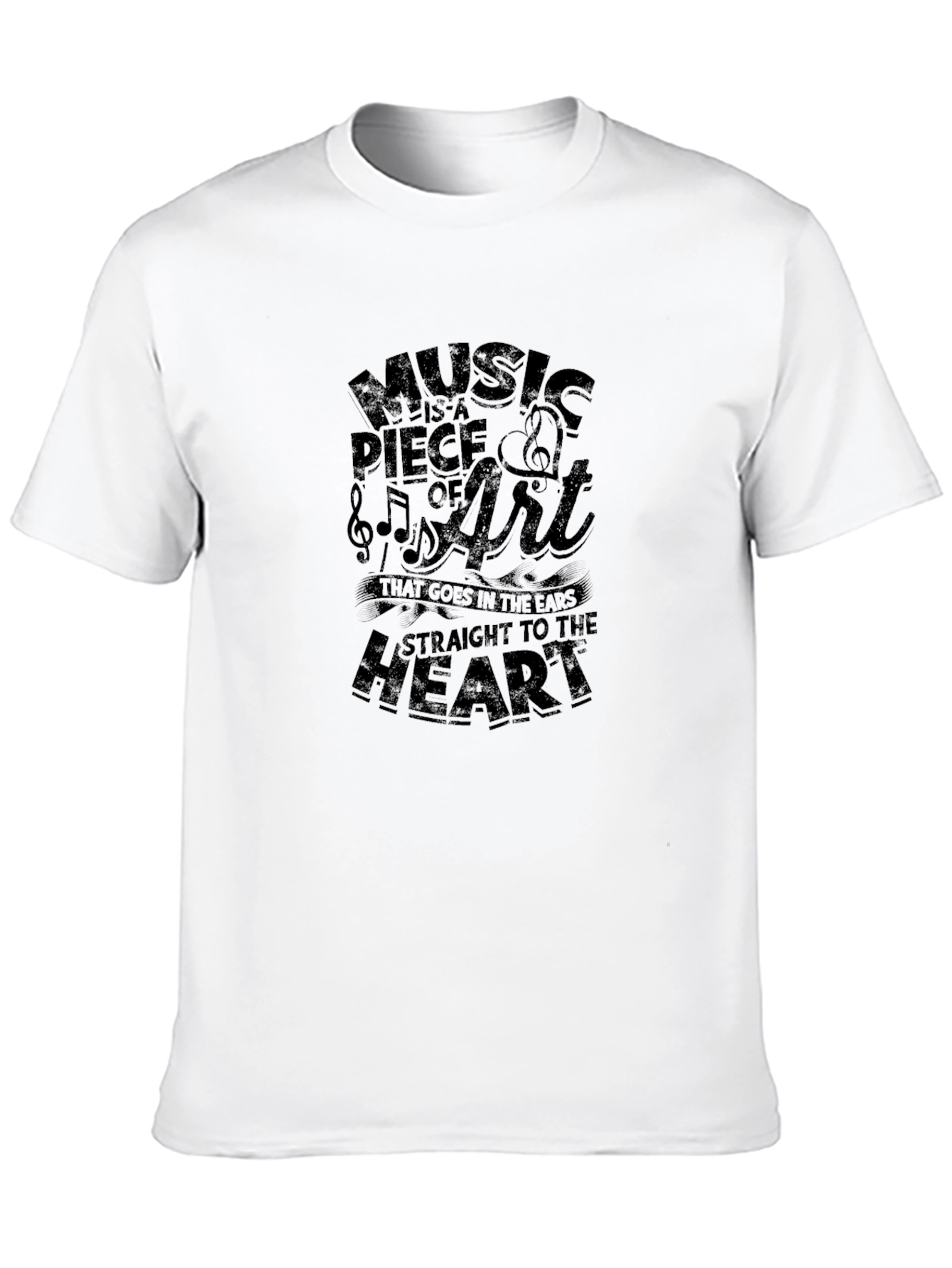 Music is Art Graphic T-Shirt - Black