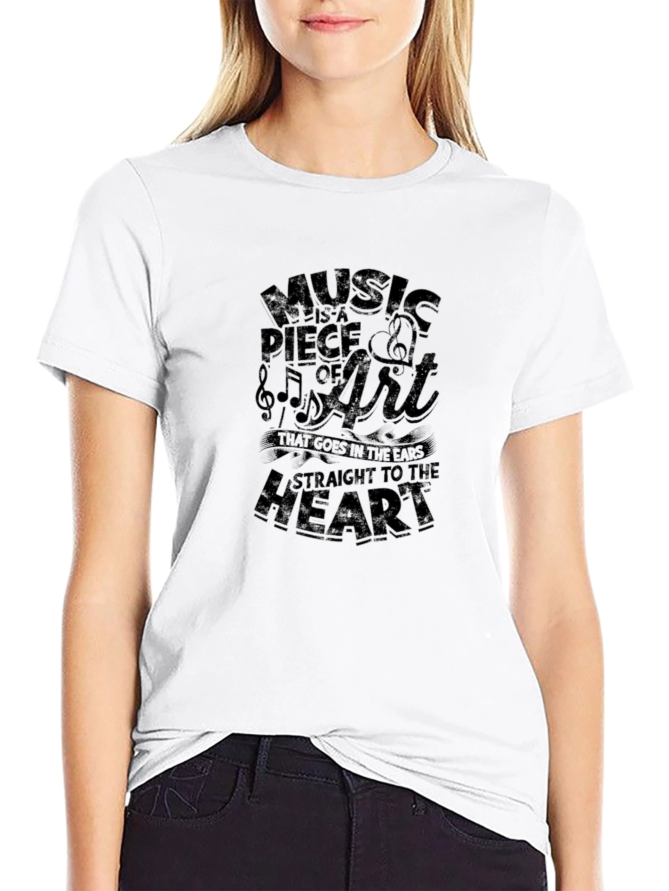 Music is Art Graphic T-Shirt - Black