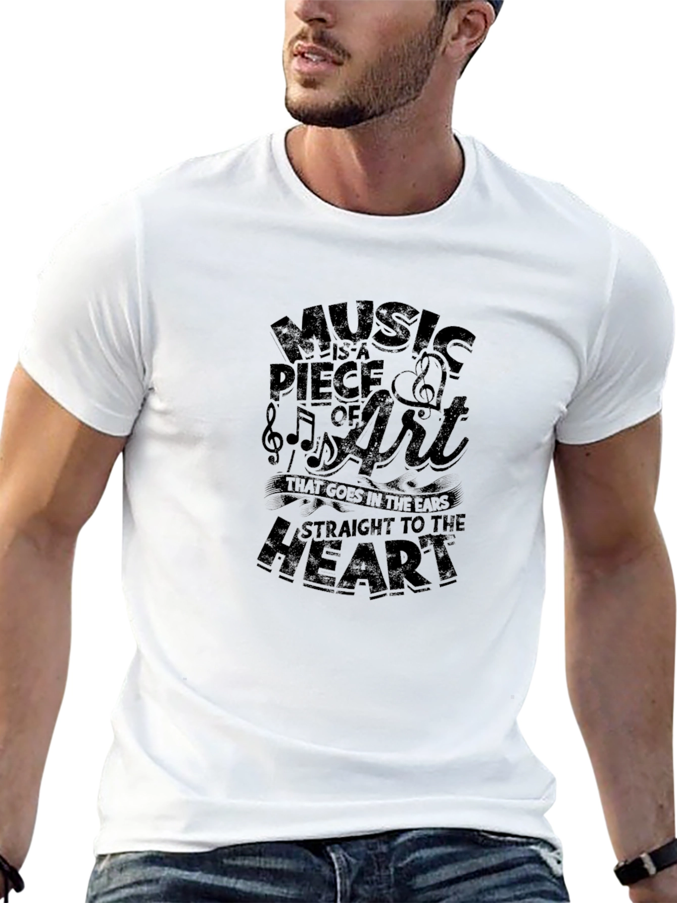Music is Art Graphic T-Shirt - Black