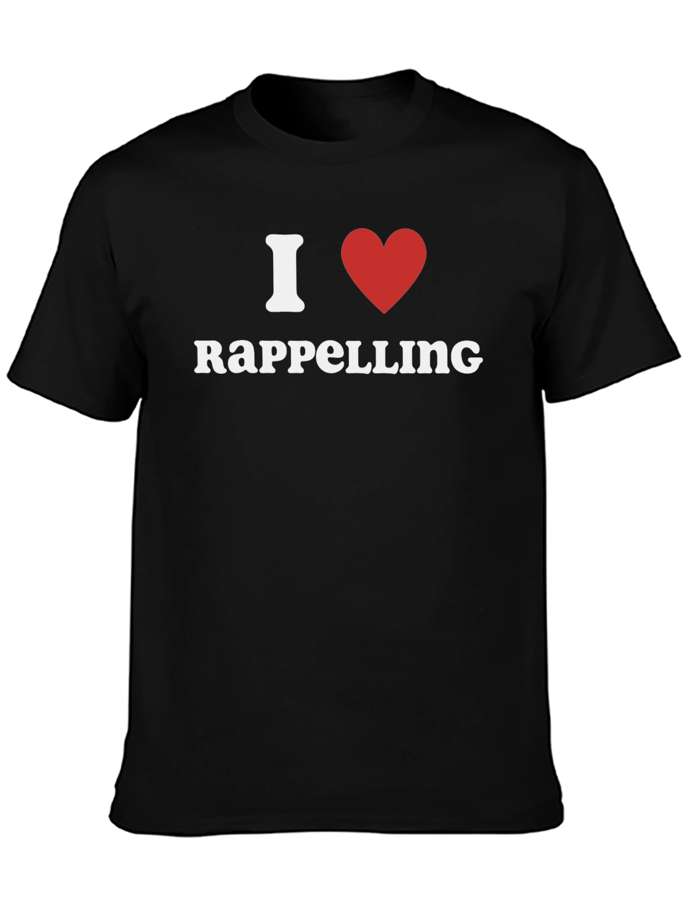 I Heart Rappelling T-Shirt - Black