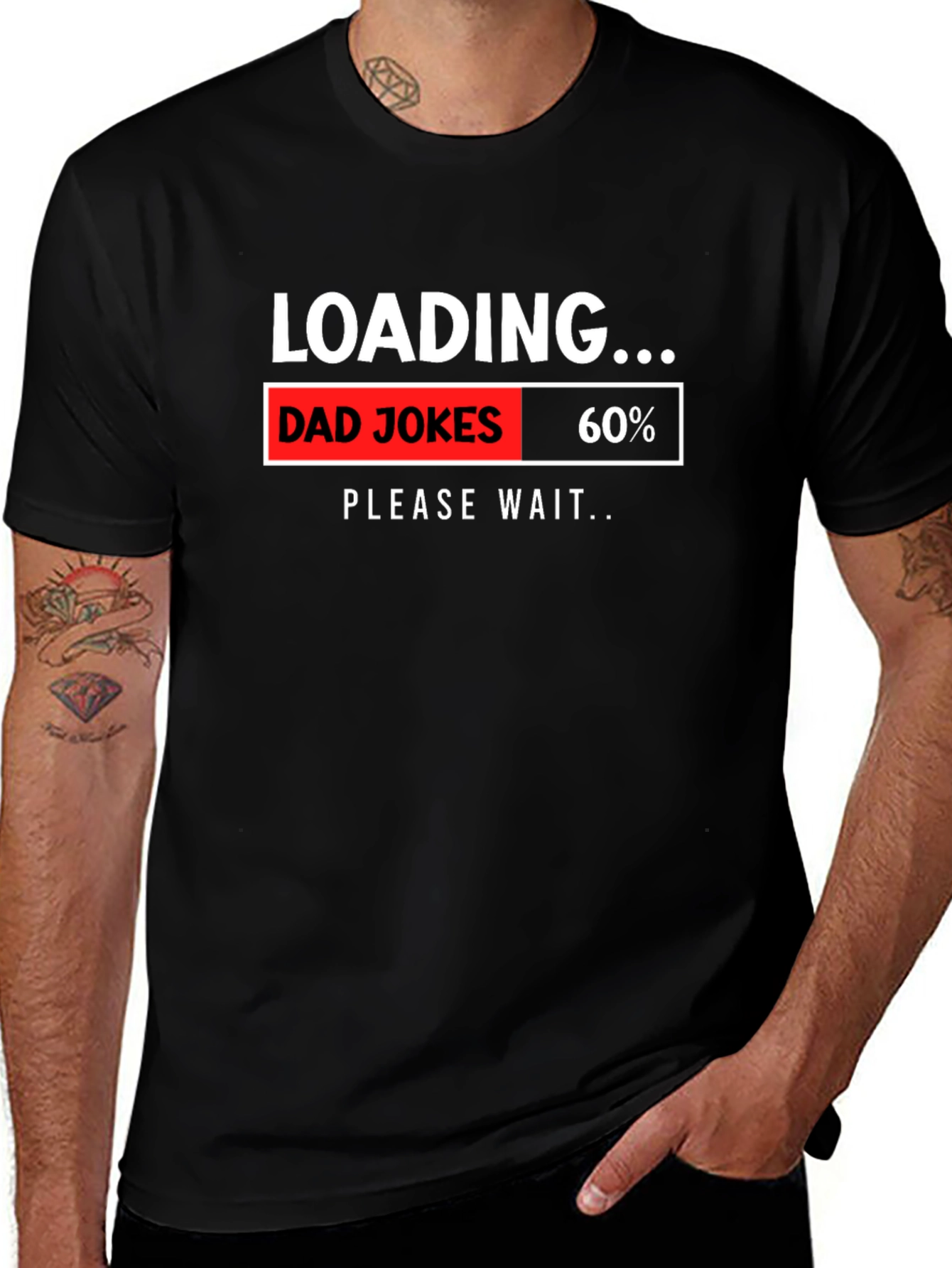 Dad Jokes Loading T-Shirt Humor Novelty Gift