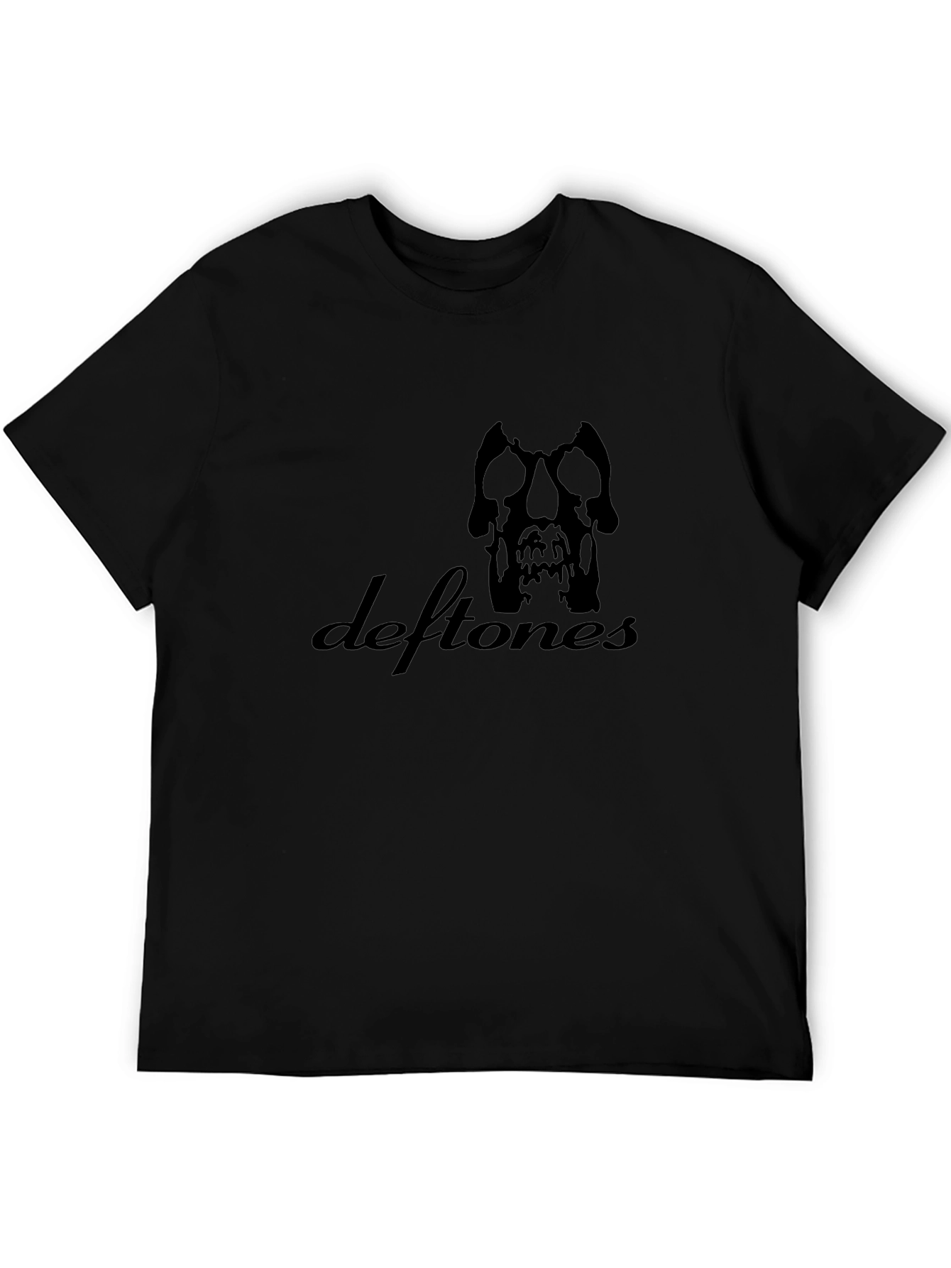 Deftones Band Skull Logo Black T-Shirt