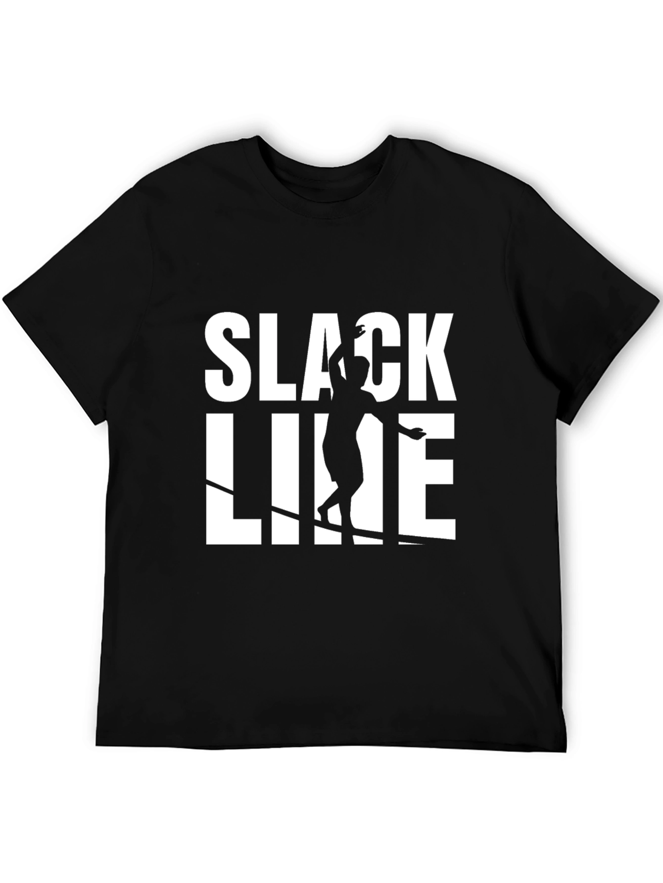 Slackline Graphic T-Shirt - Black Cotton Blend Tee