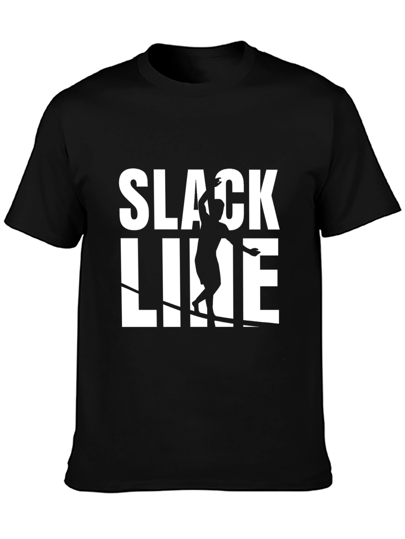 Slackline Graphic T-Shirt - Black Cotton Blend Tee