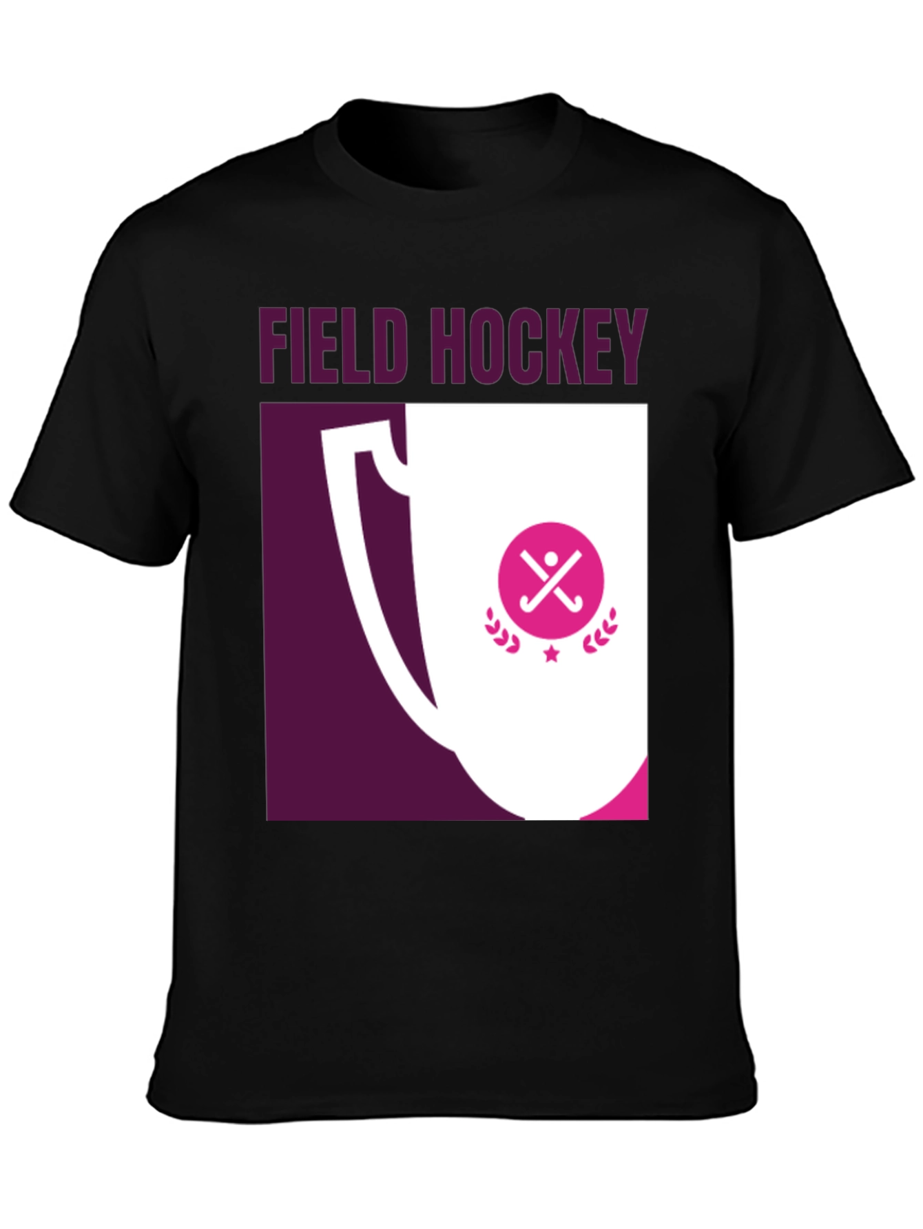 Field Hockey Trophy Graphic Tee - Sporty T-Shirt
