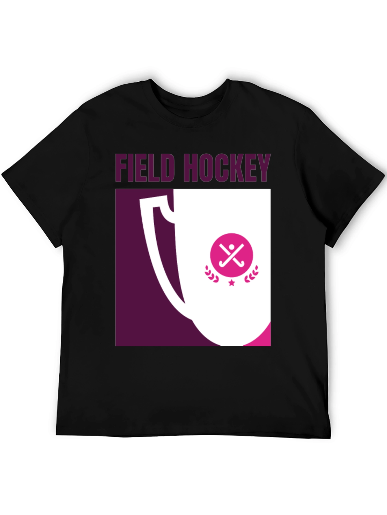 Field Hockey Trophy Graphic Tee - Sporty T-Shirt