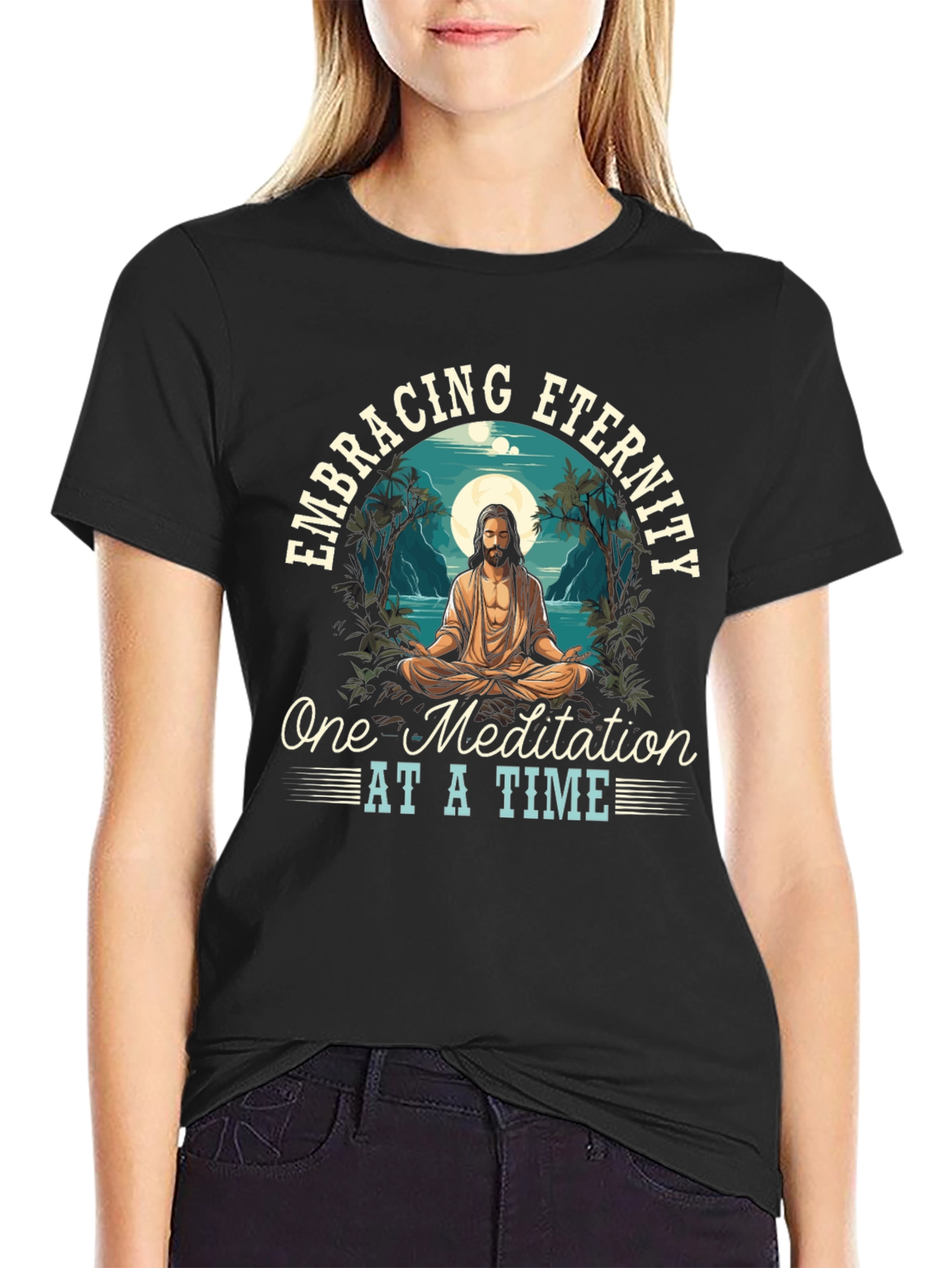 Embracing Eternity Graphic Tee - Meditation Design