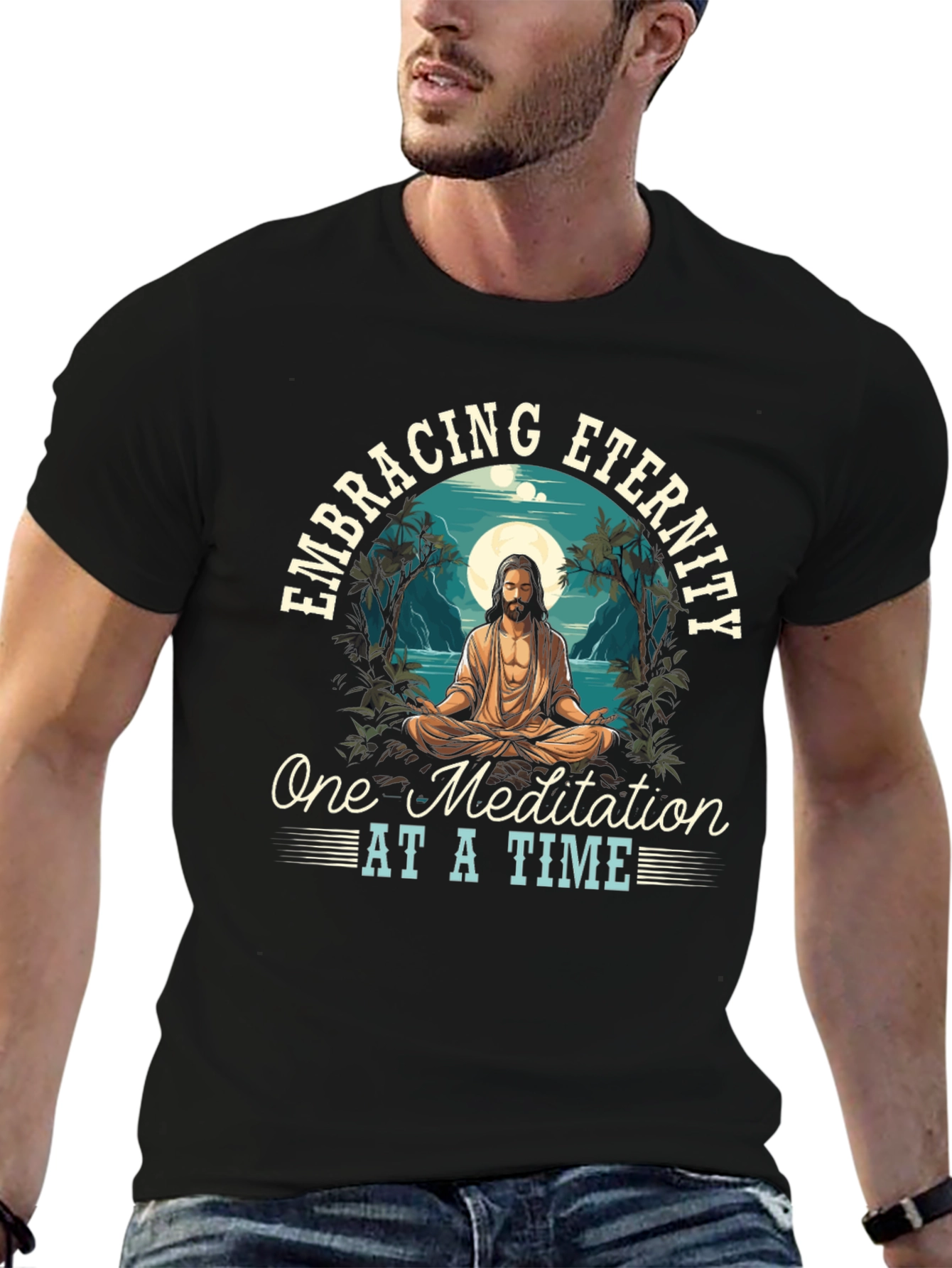 Embracing Eternity Graphic Tee - Meditation Design