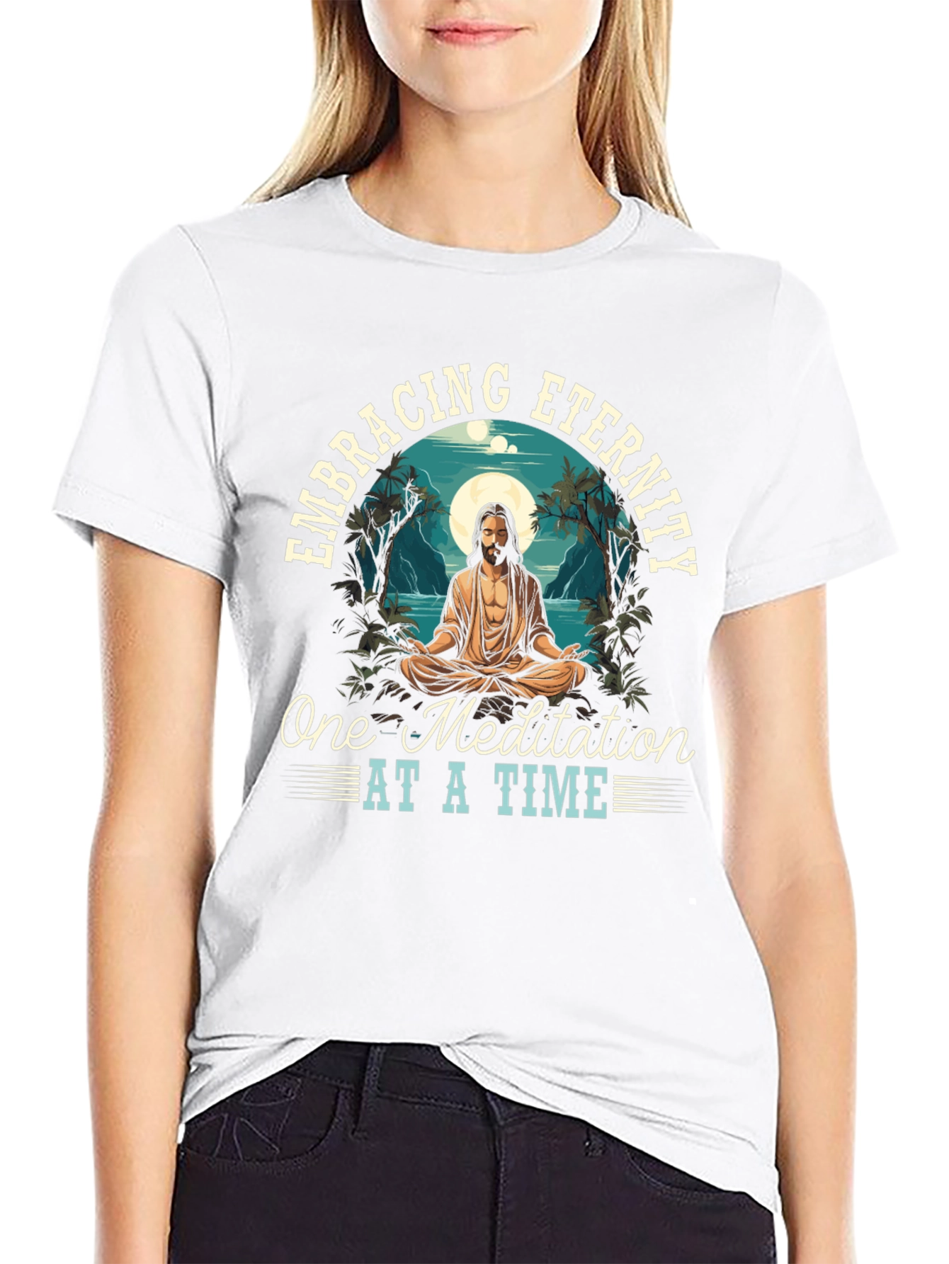Embracing Eternity Graphic Tee - Meditation Design