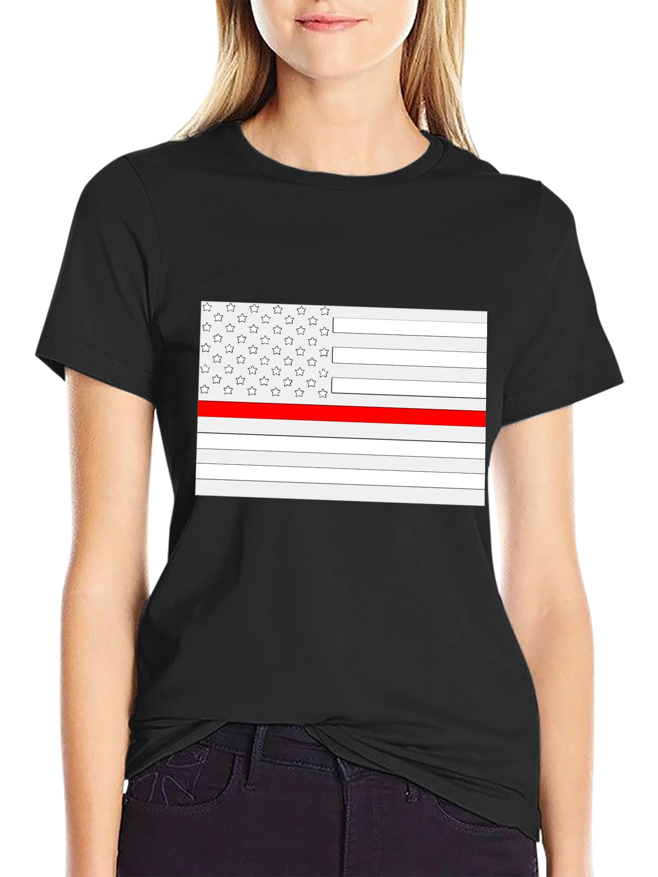 Thin Red Line Flag T-Shirt