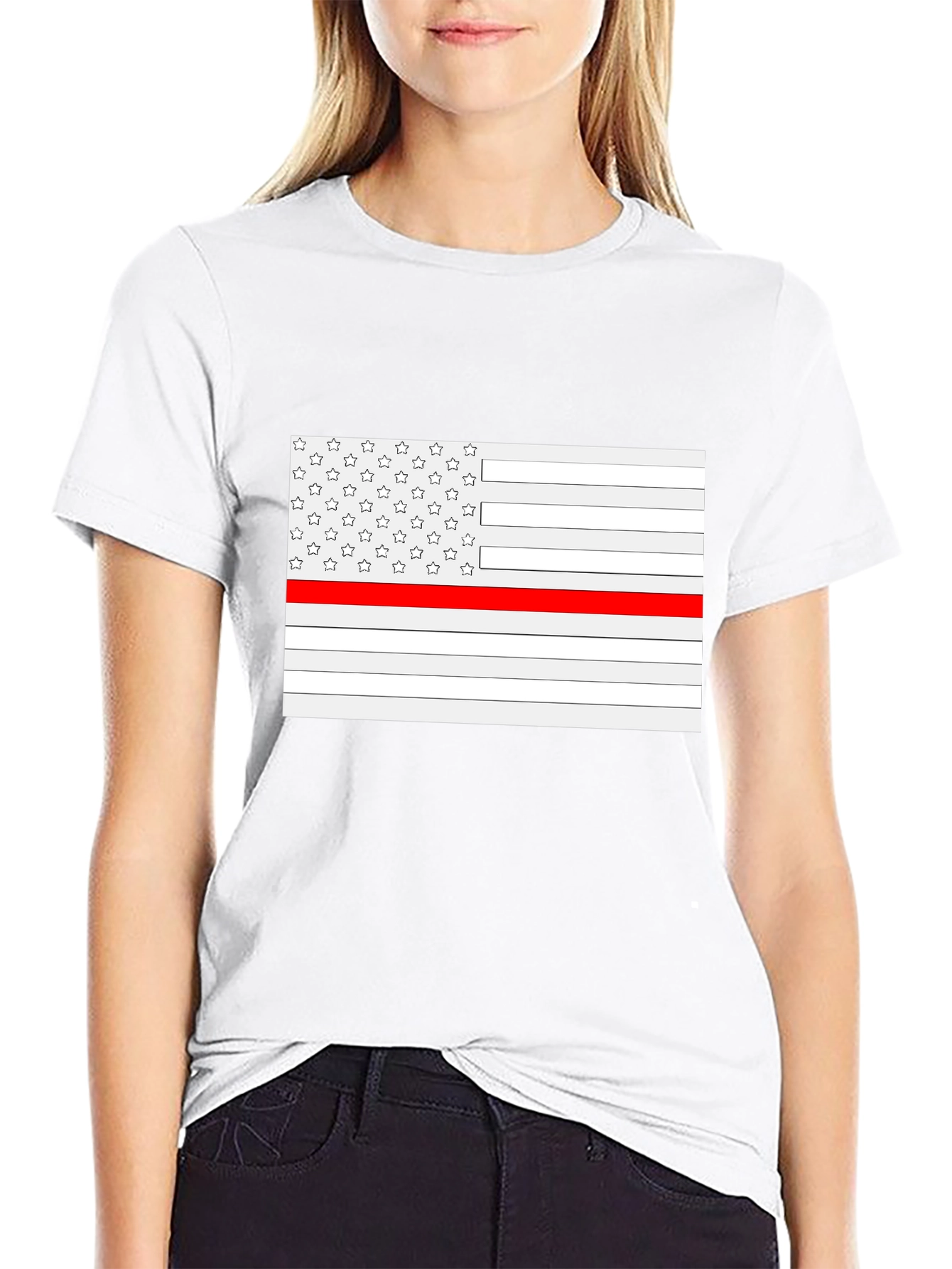 Thin Red Line Flag T-Shirt