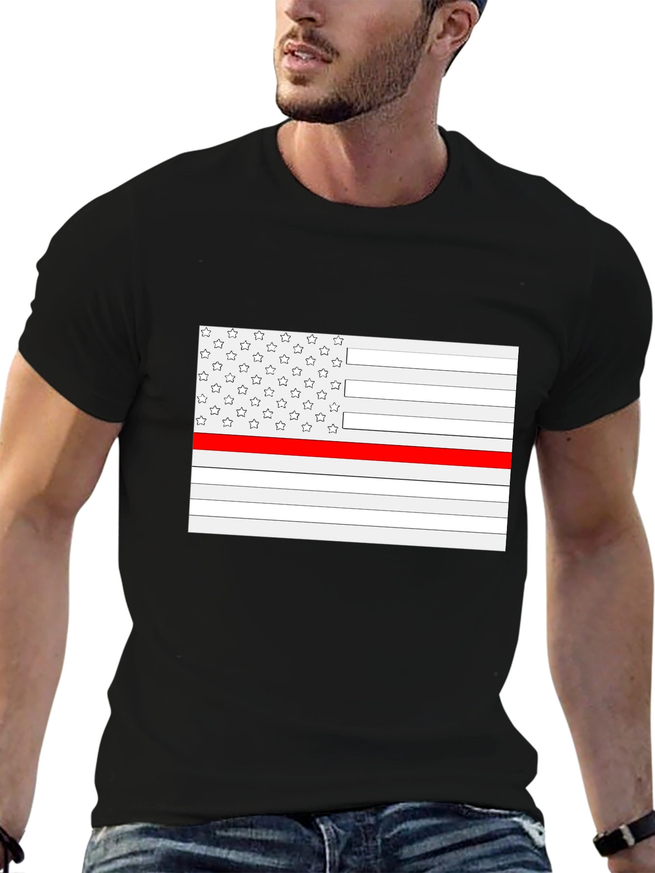 Thin Red Line Flag T-Shirt