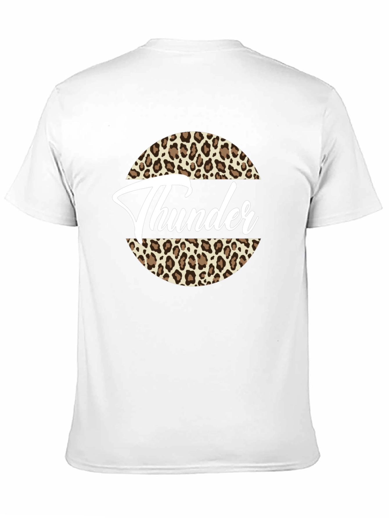 Thunder Leopard Print Graphic Tee - Black T-Shirt