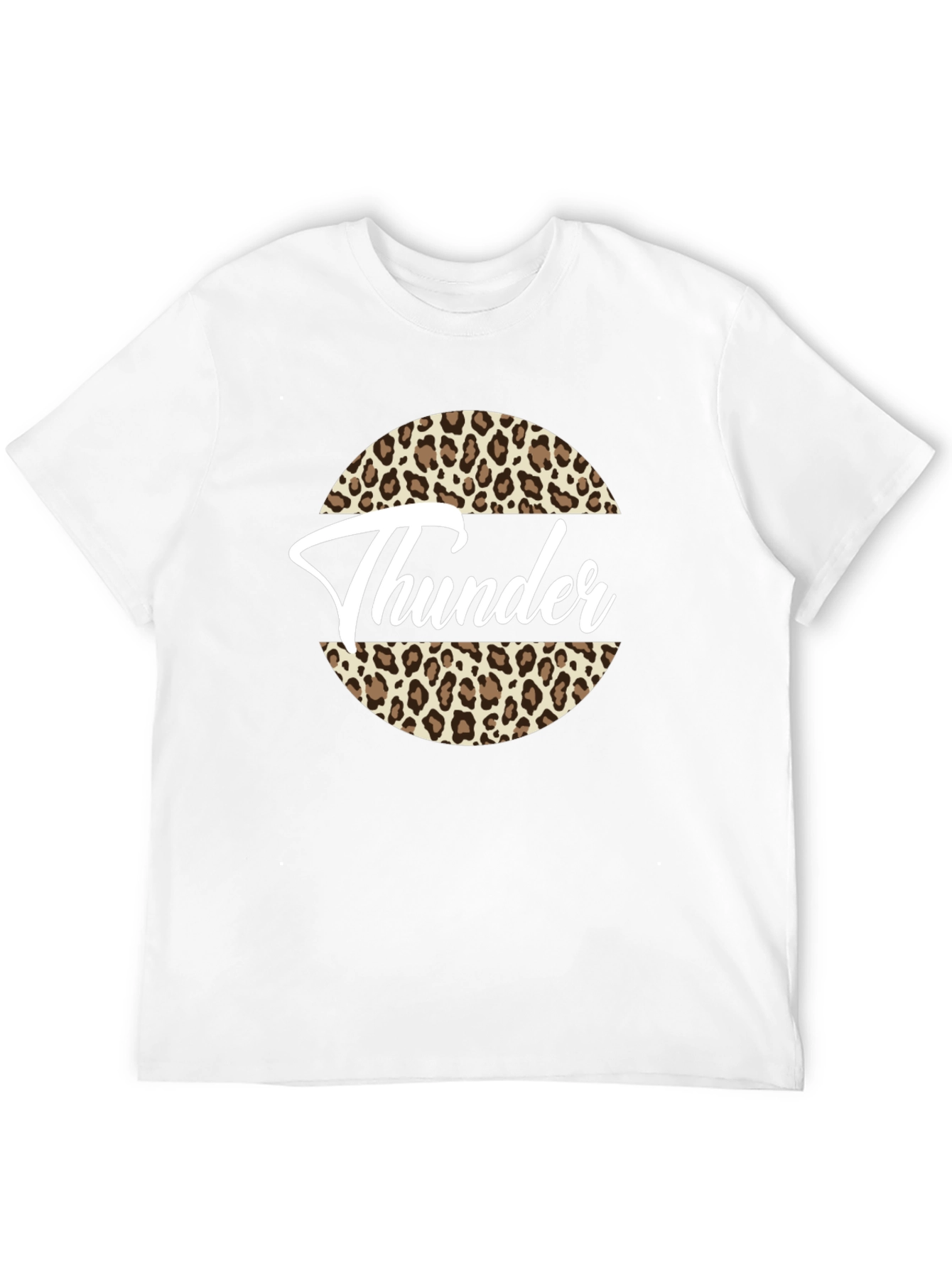 Thunder Leopard Print Graphic Tee - Black T-Shirt