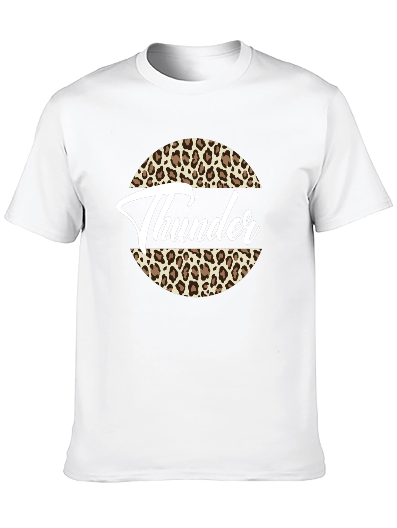 Thunder Leopard Print Graphic Tee - Black T-Shirt