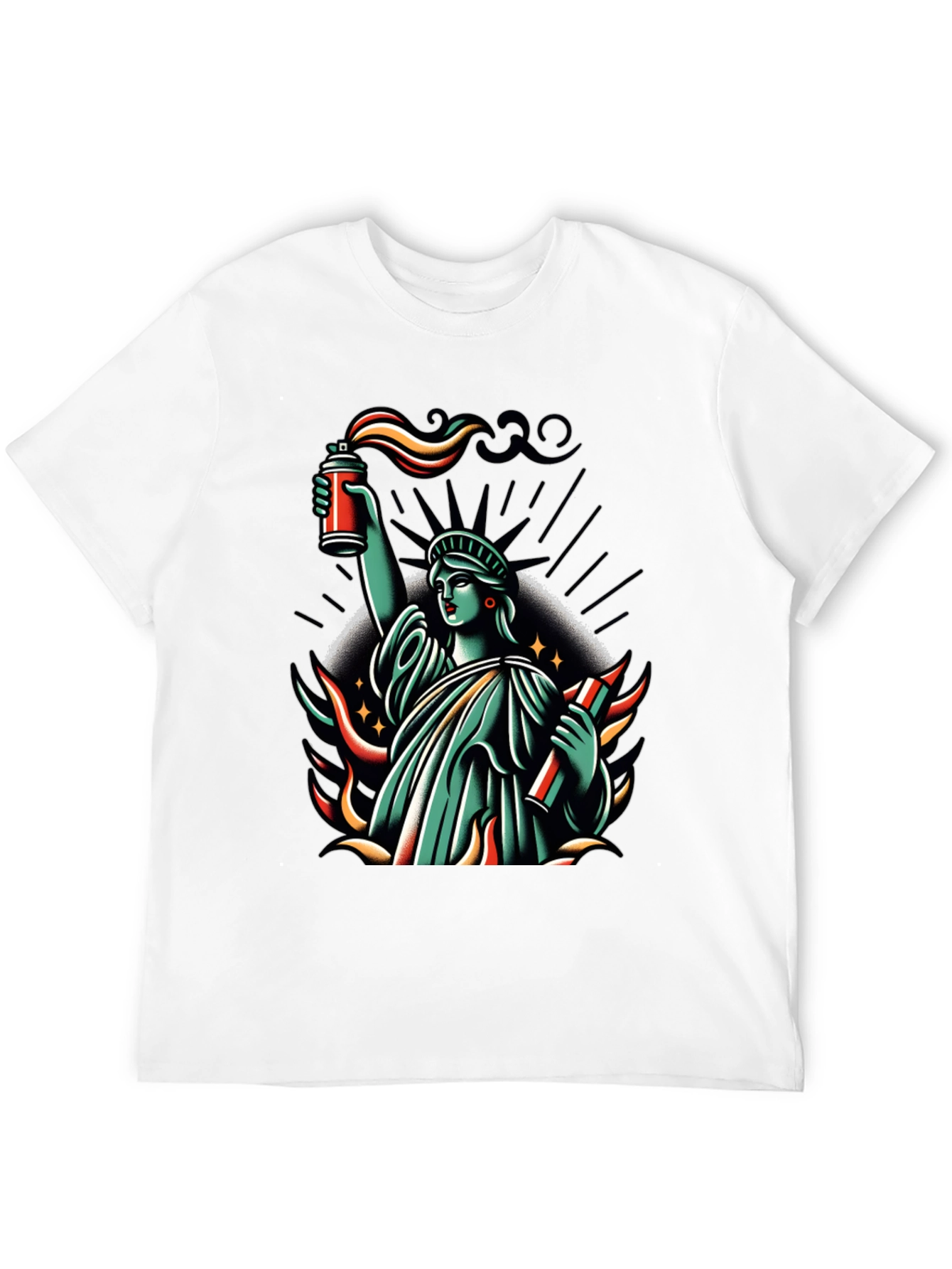 Liberty Spray Paint Graphic T-Shirt - Black