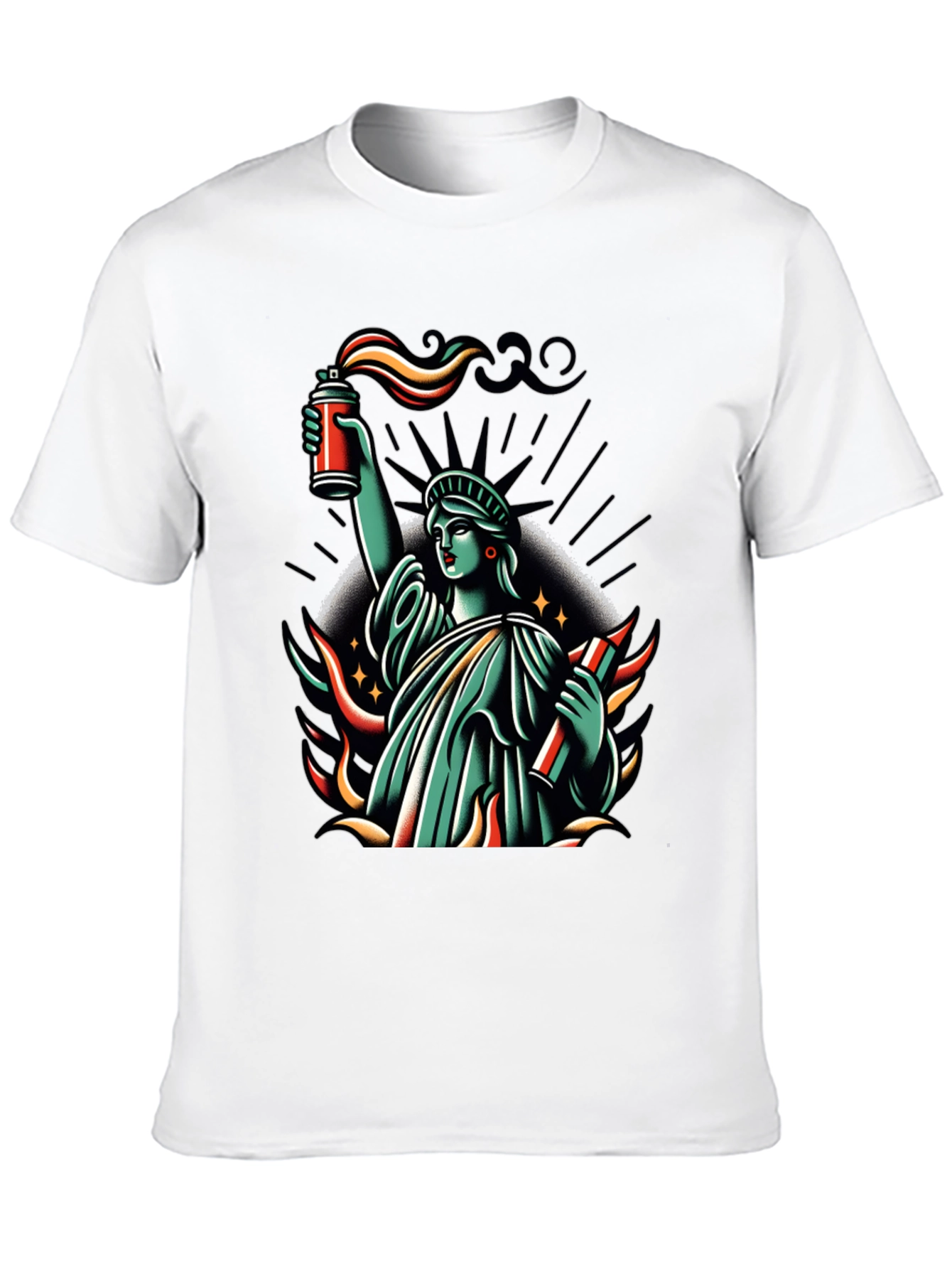 Liberty Spray Paint Graphic T-Shirt - Black