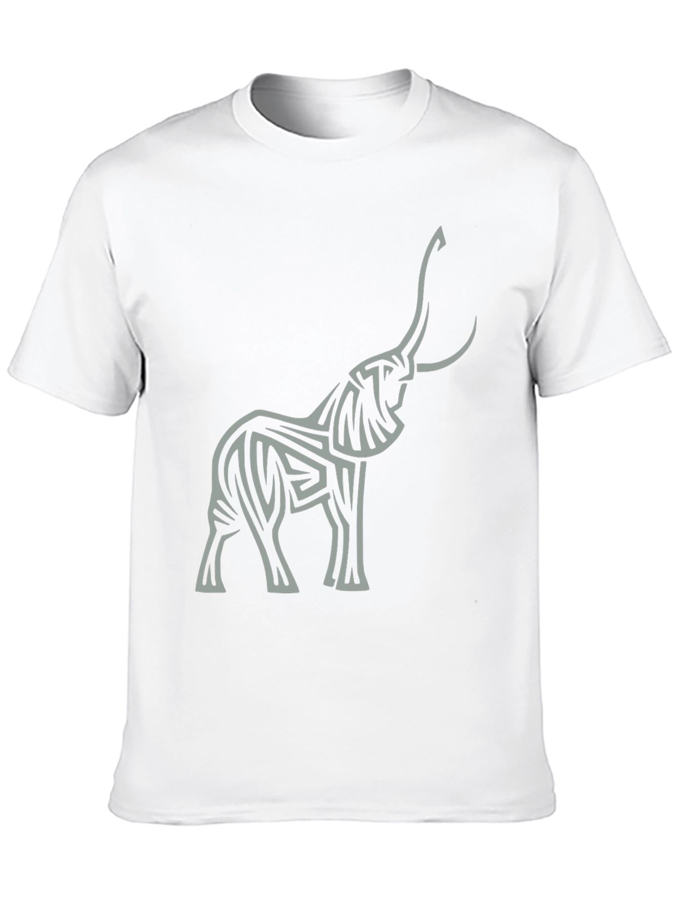 Elephant Graphic Tee - Stylish Mens Black T-Shirt