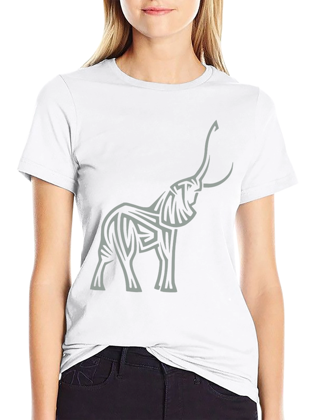 Elephant Graphic Tee - Stylish Mens Black T-Shirt