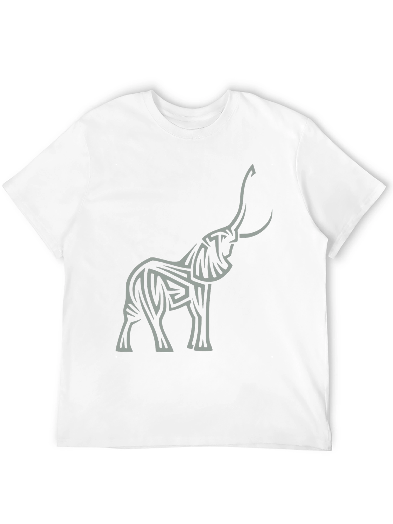 Elephant Graphic Tee - Stylish Mens Black T-Shirt