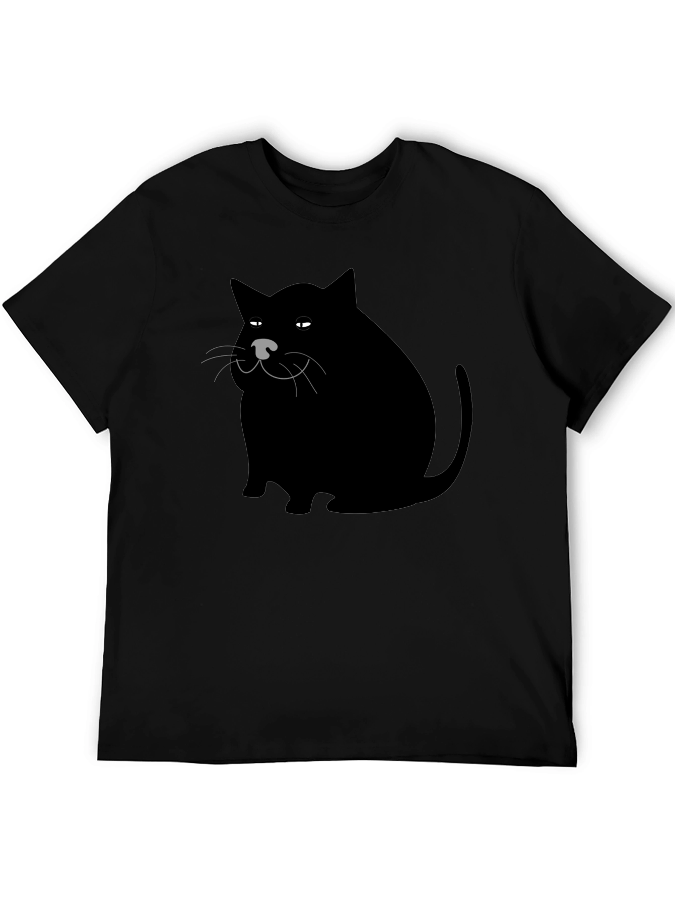 Black Cat Graphic Tee - Mens Black T-Shirt