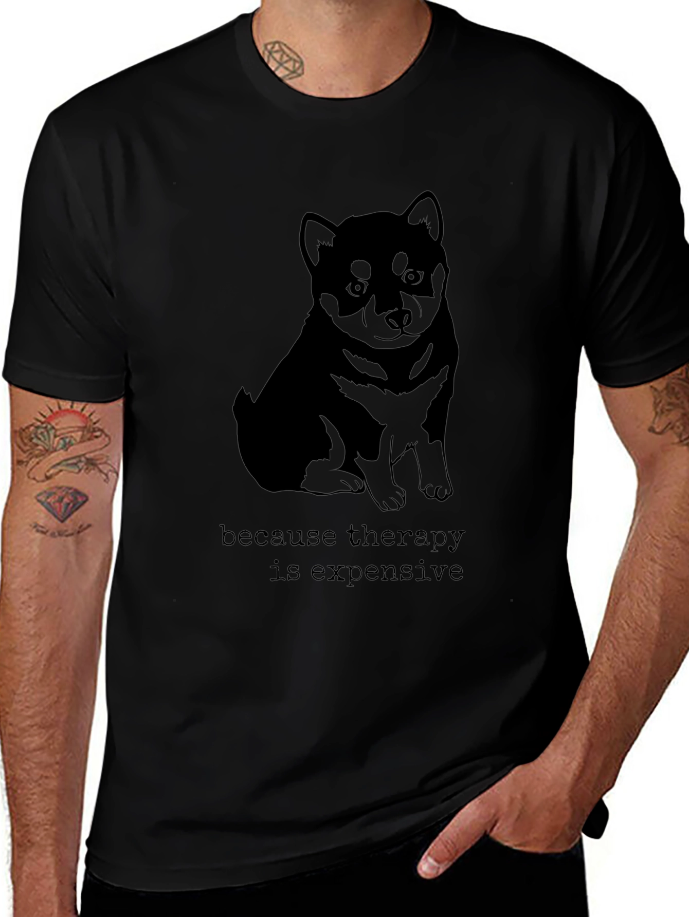 Therapy is Expensive T-Shirt - Shiba Inu