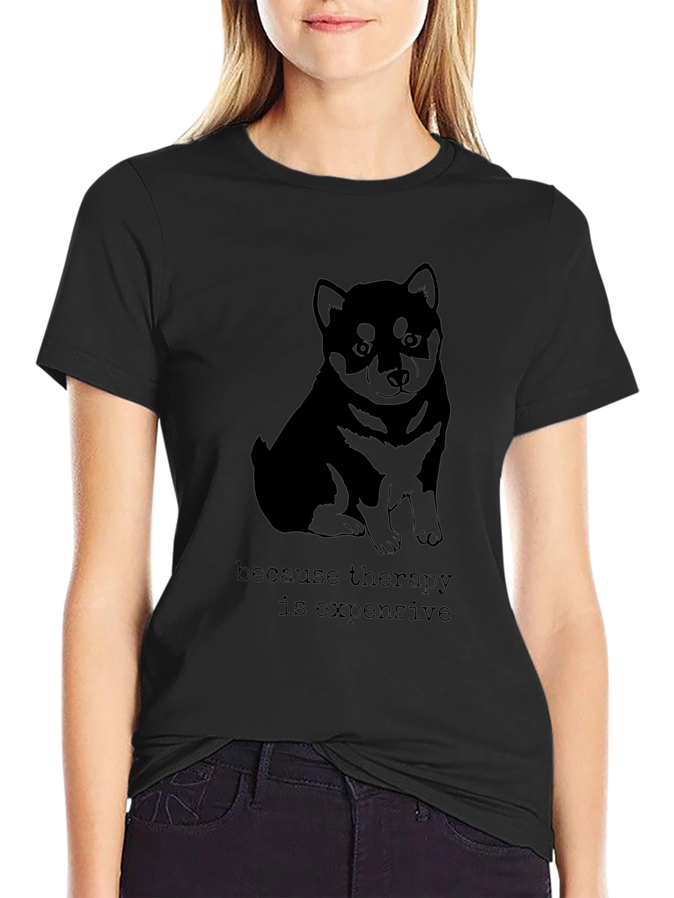 Therapy is Expensive T-Shirt - Shiba Inu