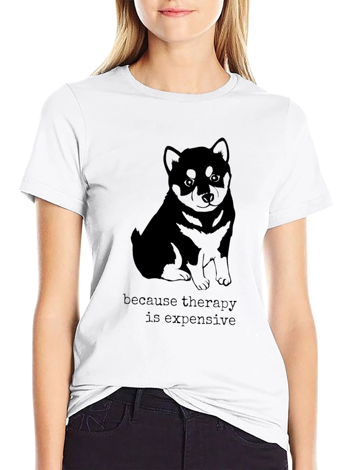 Therapy is Expensive T-Shirt - Shiba Inu