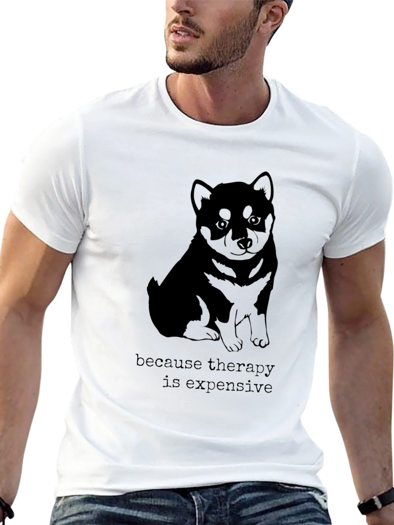 Therapy is Expensive T-Shirt - Shiba Inu
