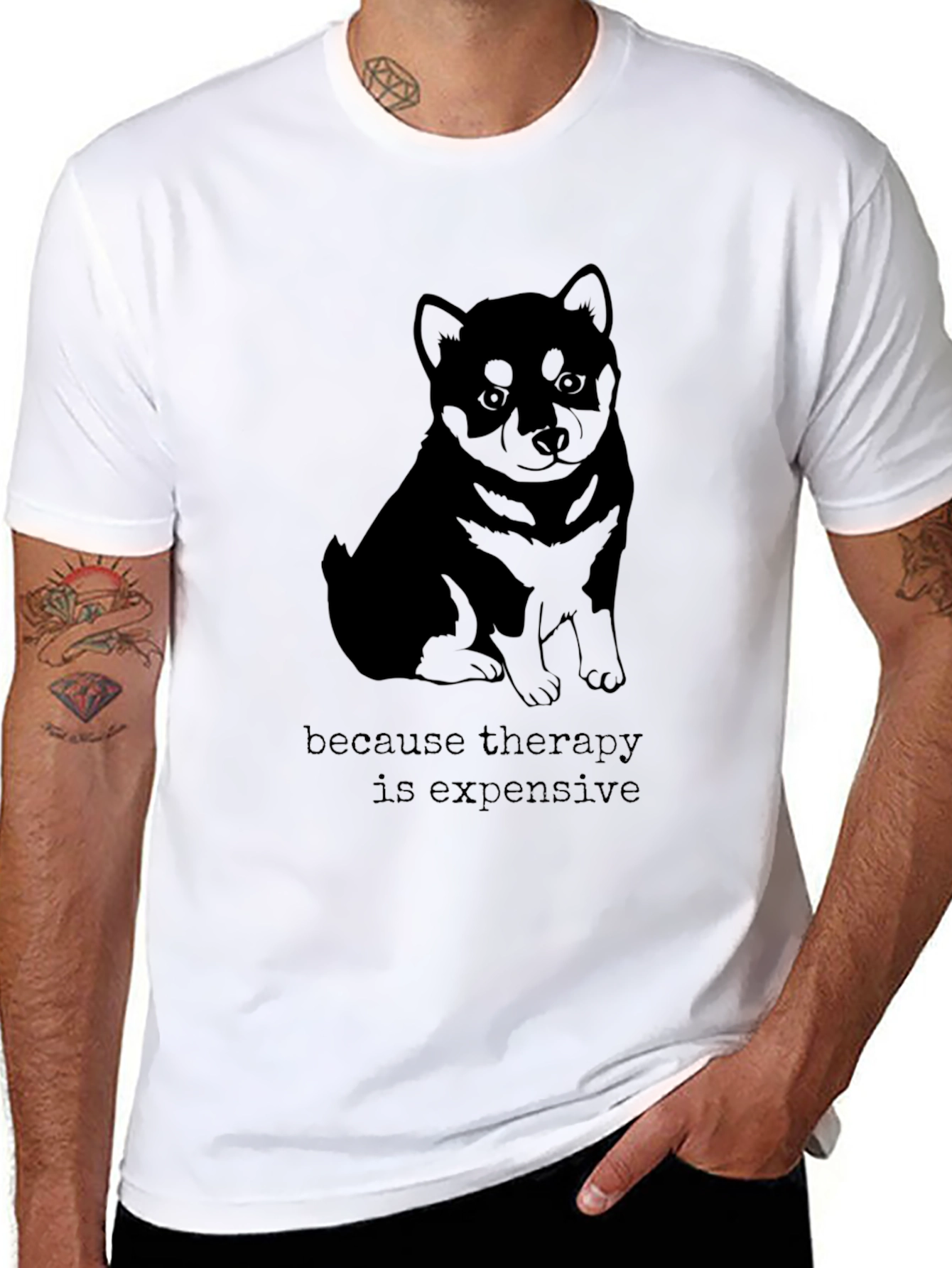 Therapy is Expensive T-Shirt - Shiba Inu