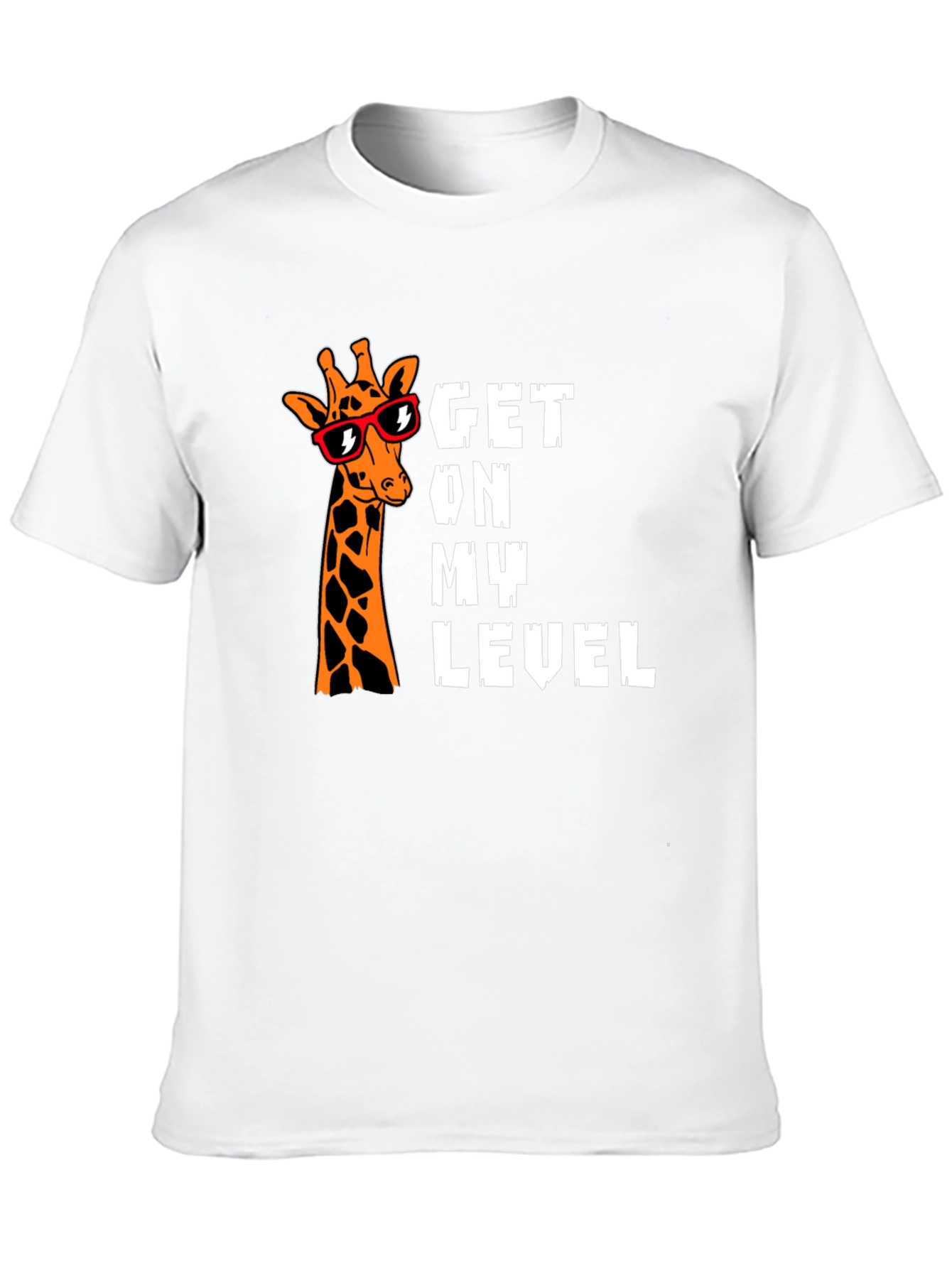 Get on My Level Giraffe Graphic T-Shirt