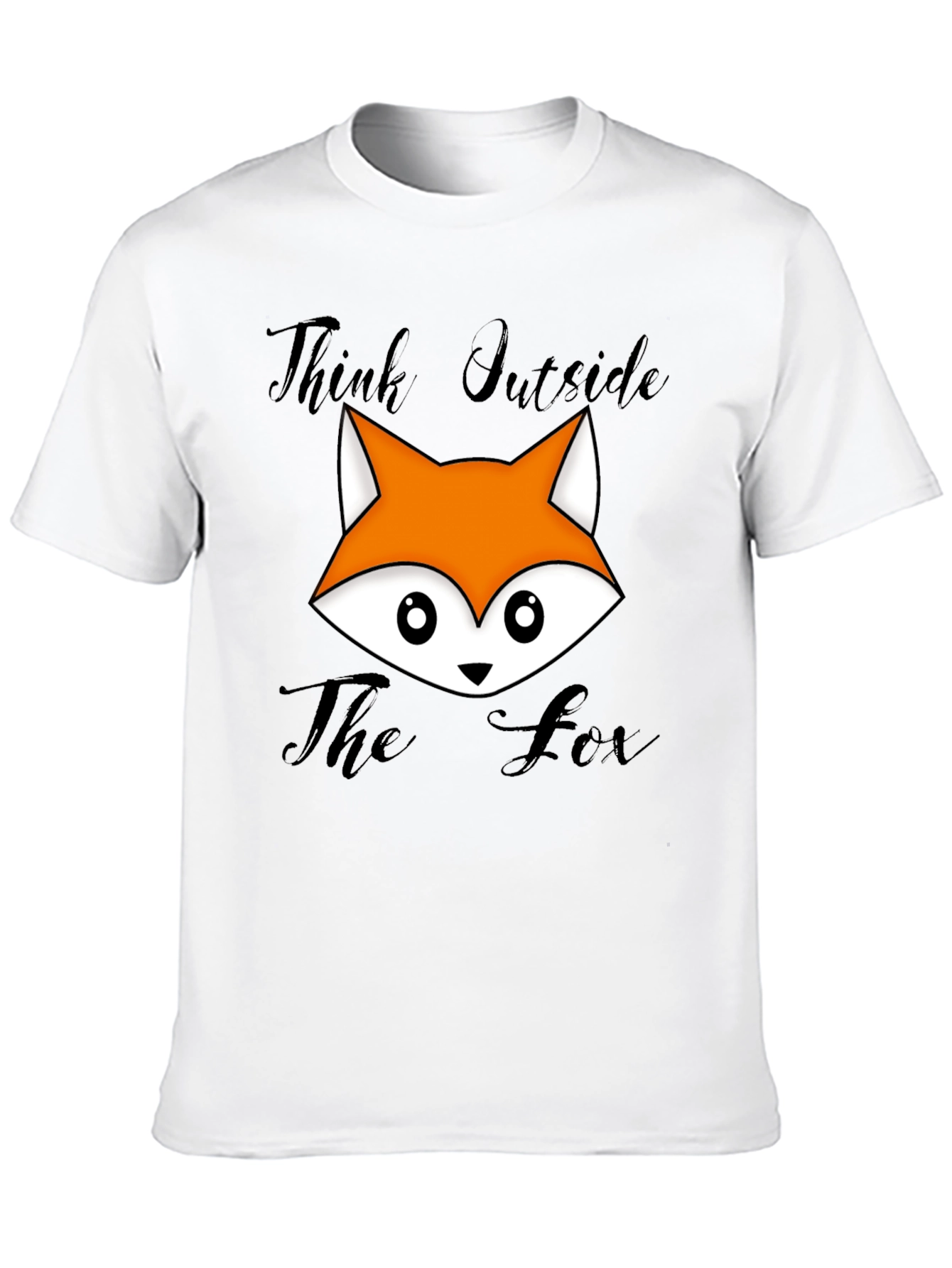 Think Outside The Fox Graphic T-Shirt - Black