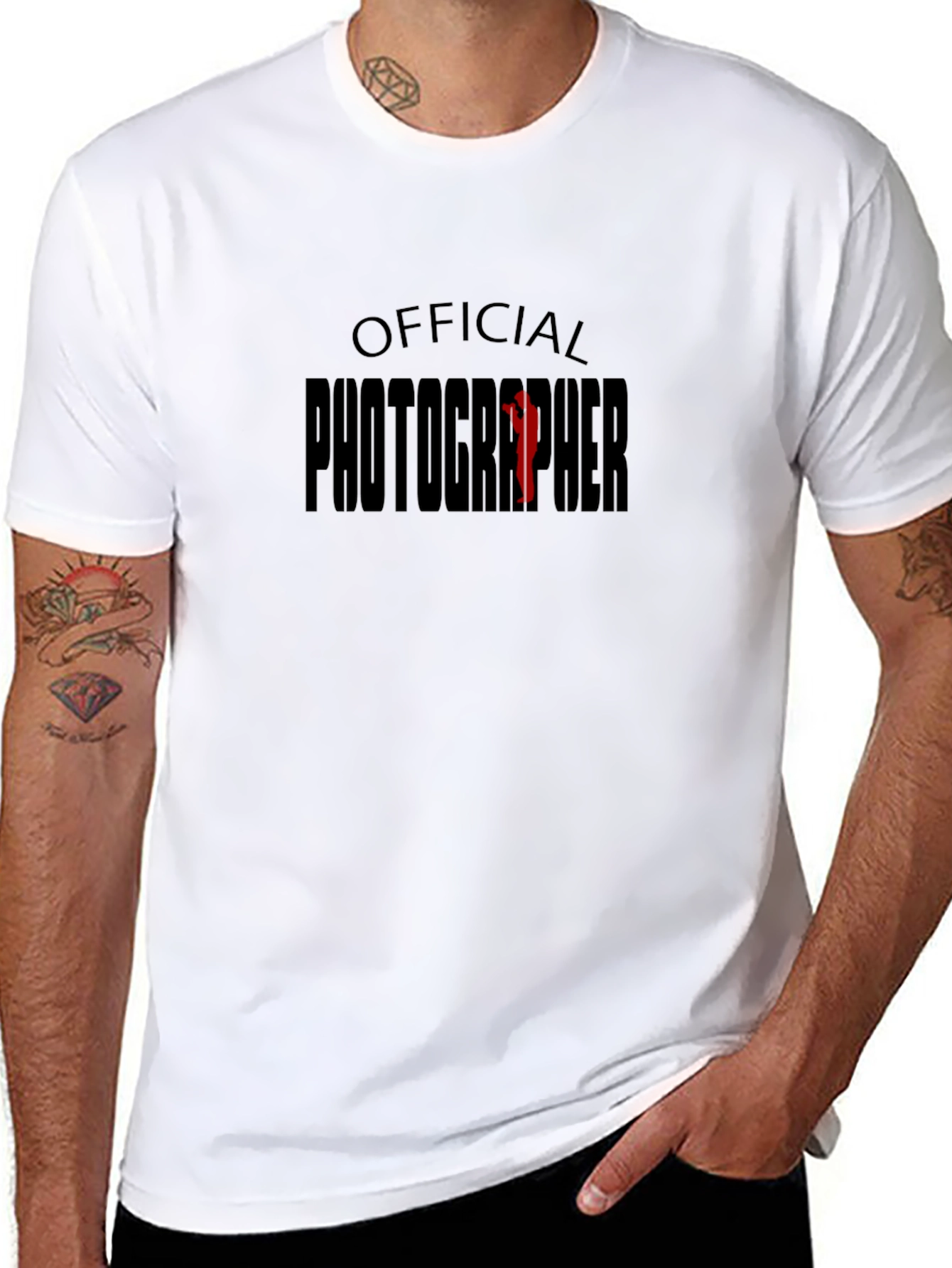 Official Photographer Graphic Tee - Black Cotton